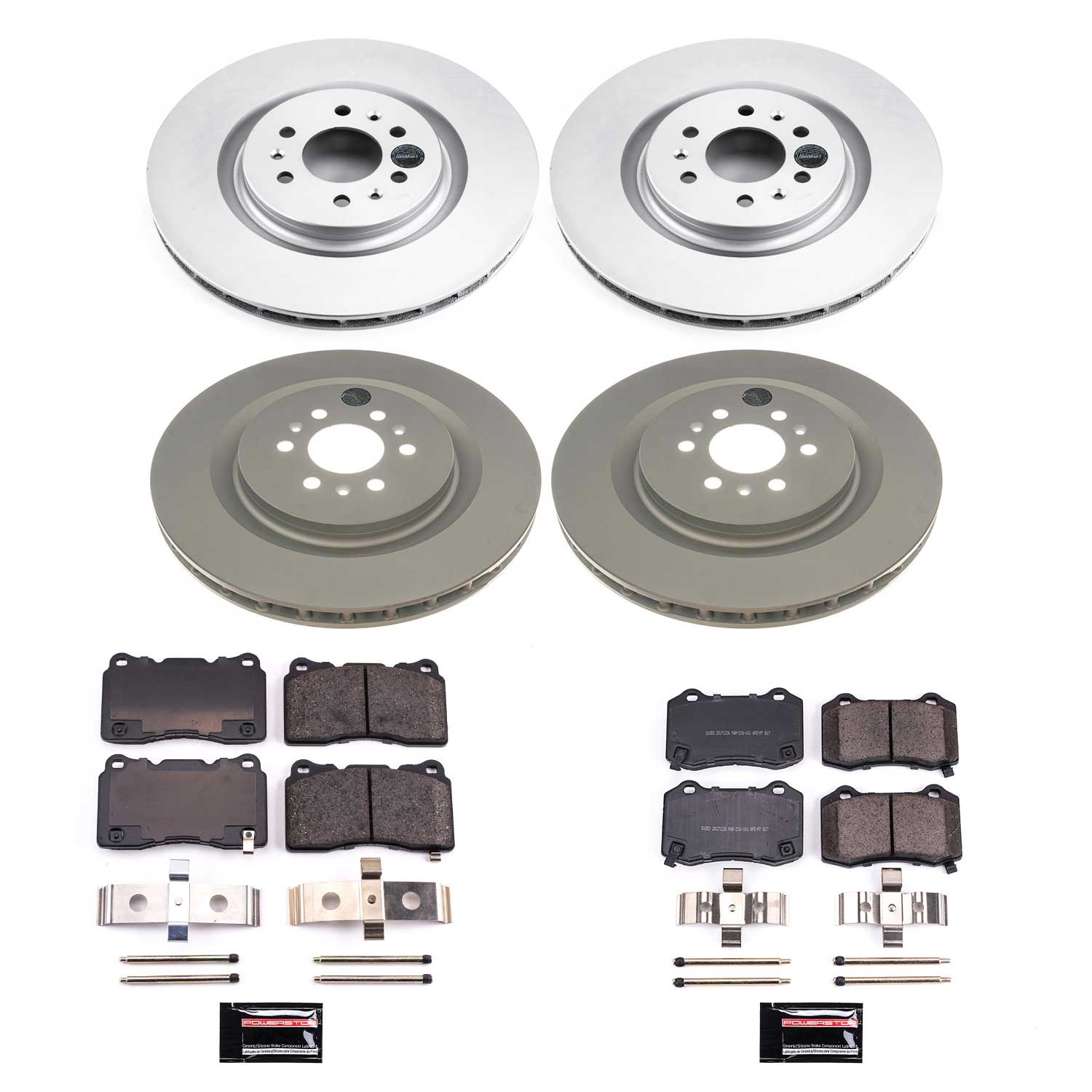 Power Stop - CRK2881 - Front and Rear - Disc Brake Pad and Rotor Kit