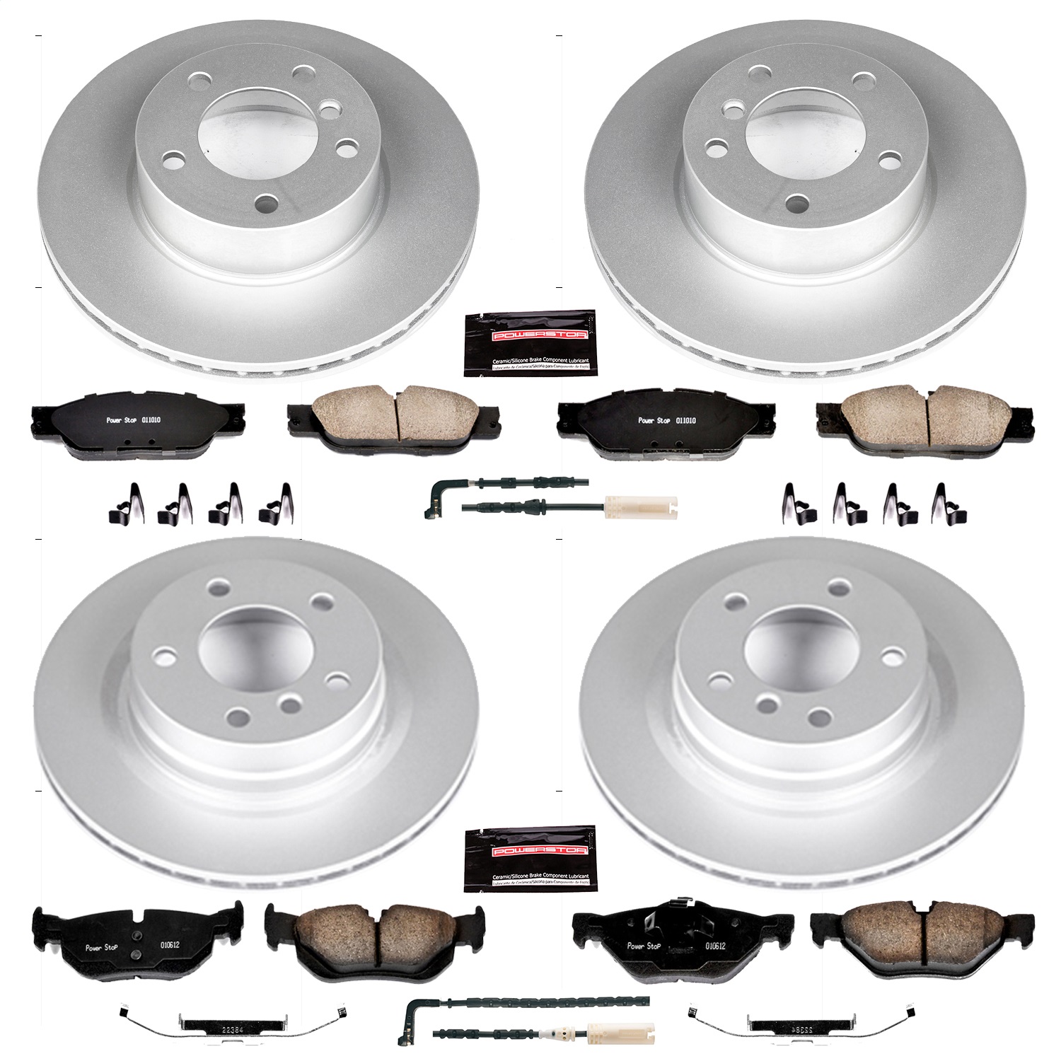Power Stop - CRK2890 - Front and Rear - Disc Brake Pad and Rotor Kit