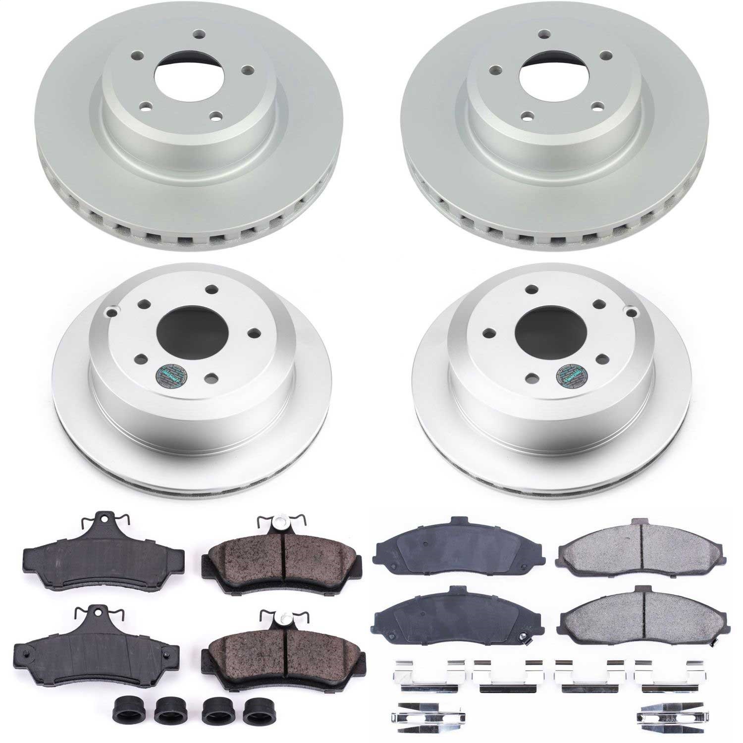 Power Stop - CRK2893 - Front and Rear - Disc Brake Pad and Rotor Kit