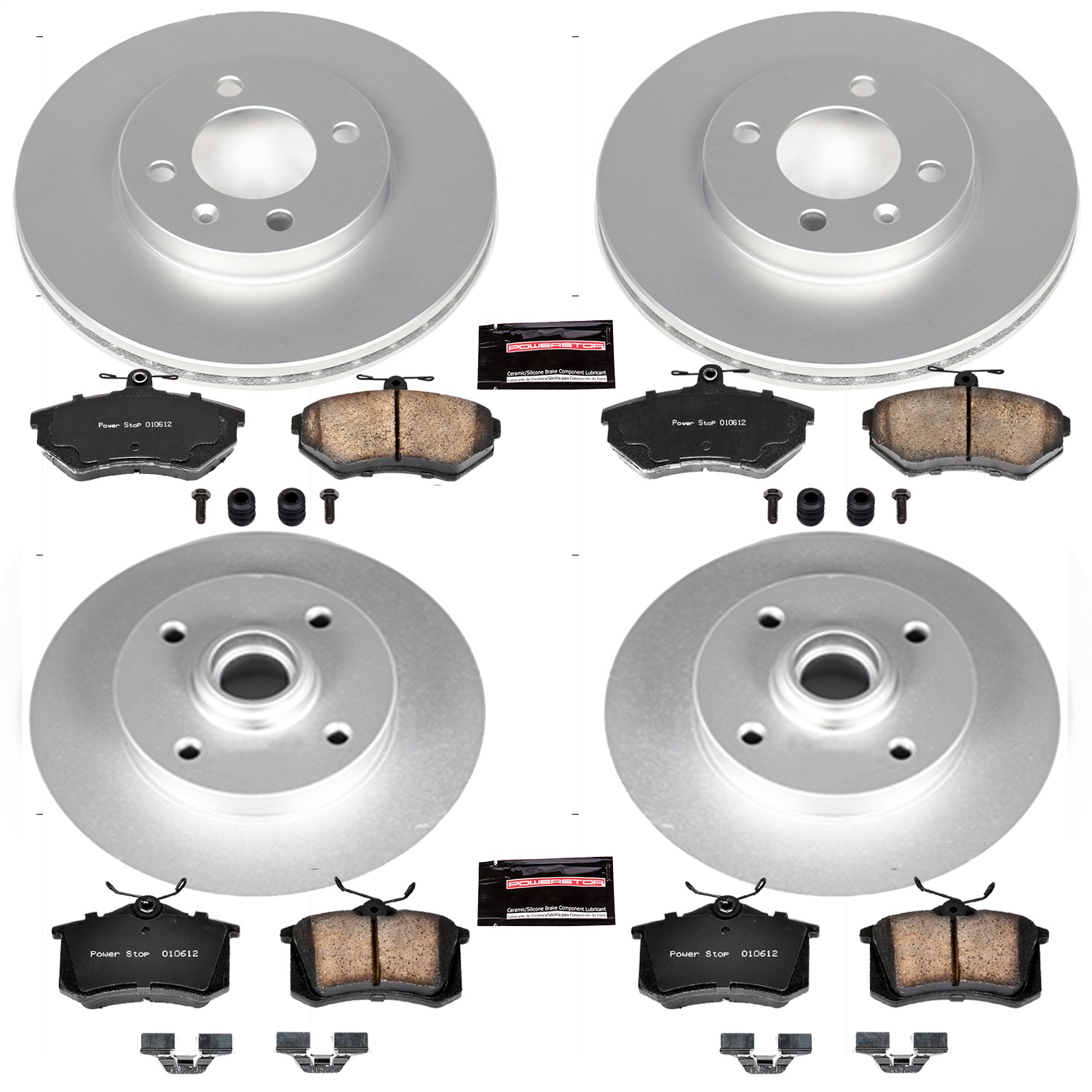Power Stop - CRK375 - Front and Rear - Disc Brake Pad and Rotor Kit