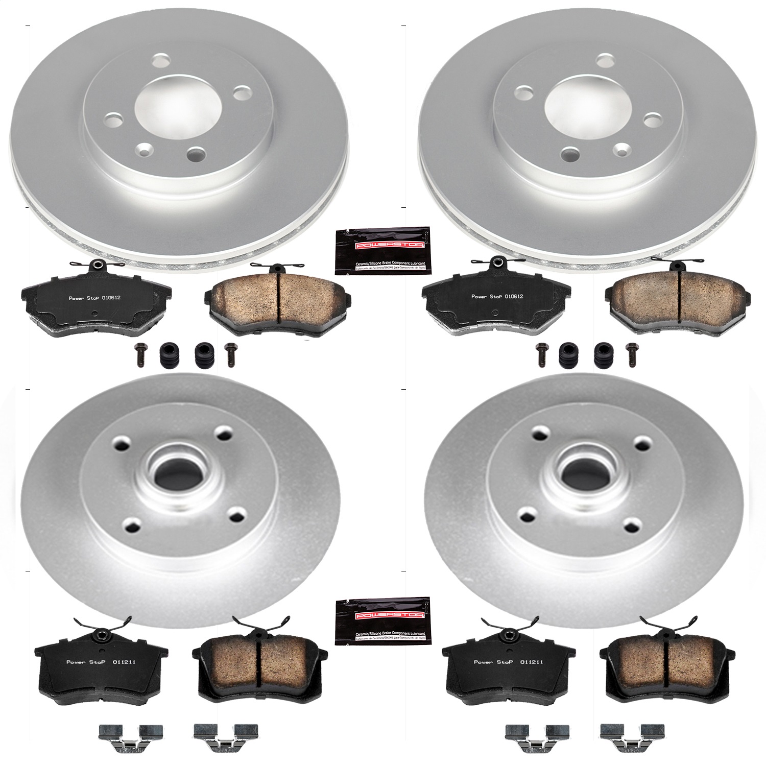 Power Stop - CRK376 - Front and Rear - Disc Brake Pad and Rotor Kit