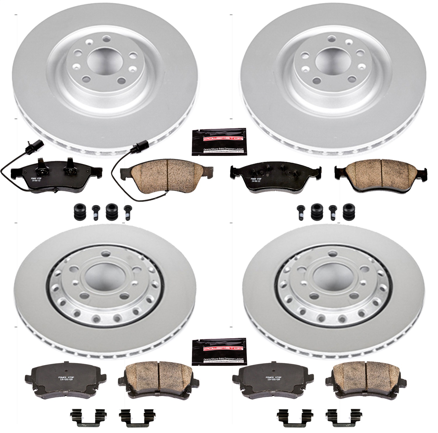 Power Stop - CRK4008 - Front and Rear - Disc Brake Pad and Rotor Kit