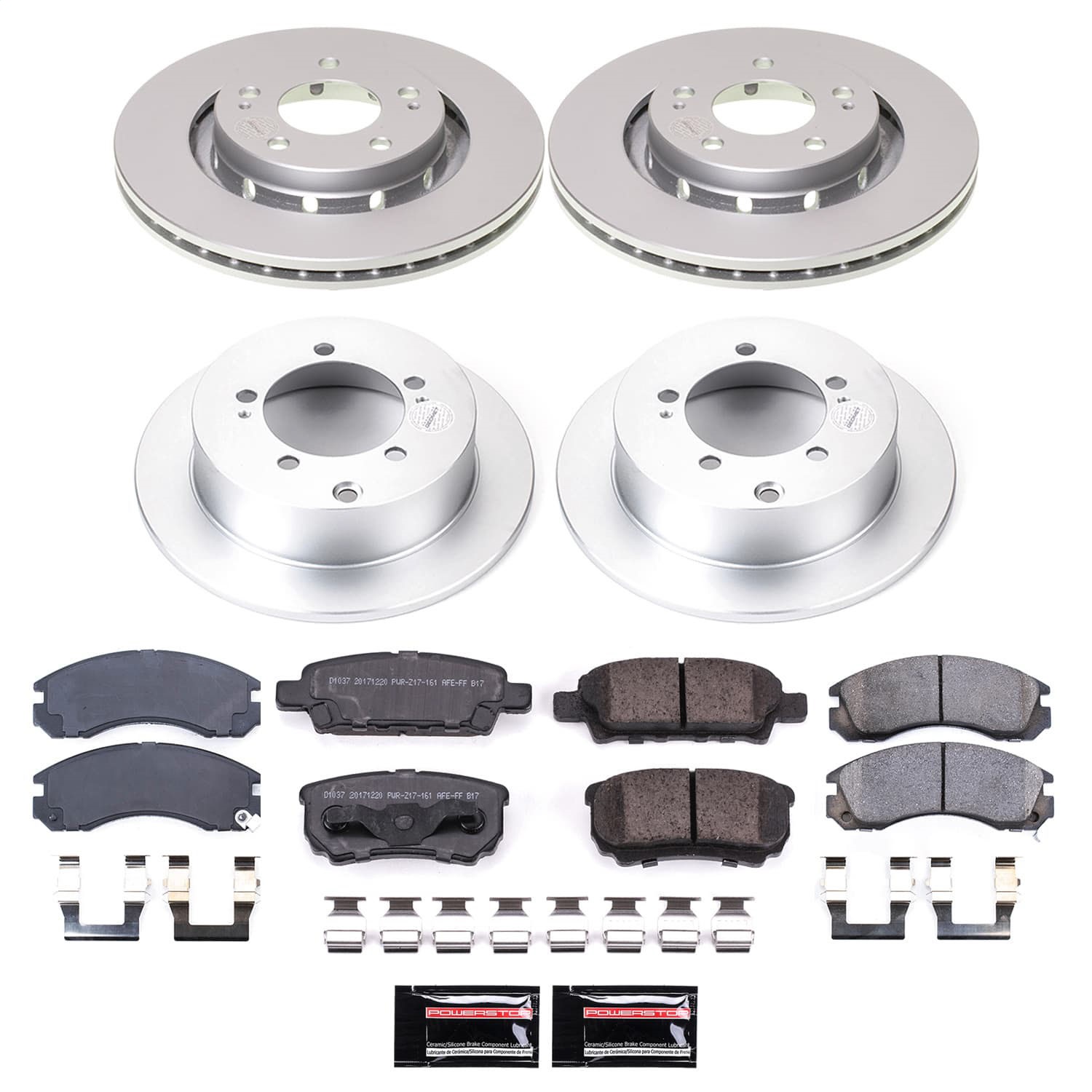 Power Stop - CRK4018 - Front and Rear - Disc Brake Pad and Rotor Kit