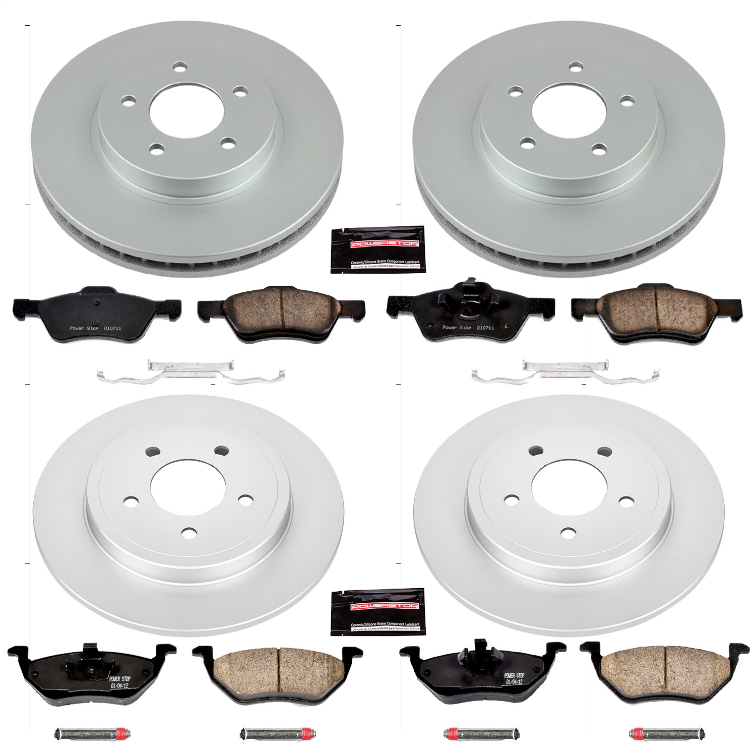 Power Stop - CRK4024 - Front and Rear - Disc Brake Pad and Rotor Kit