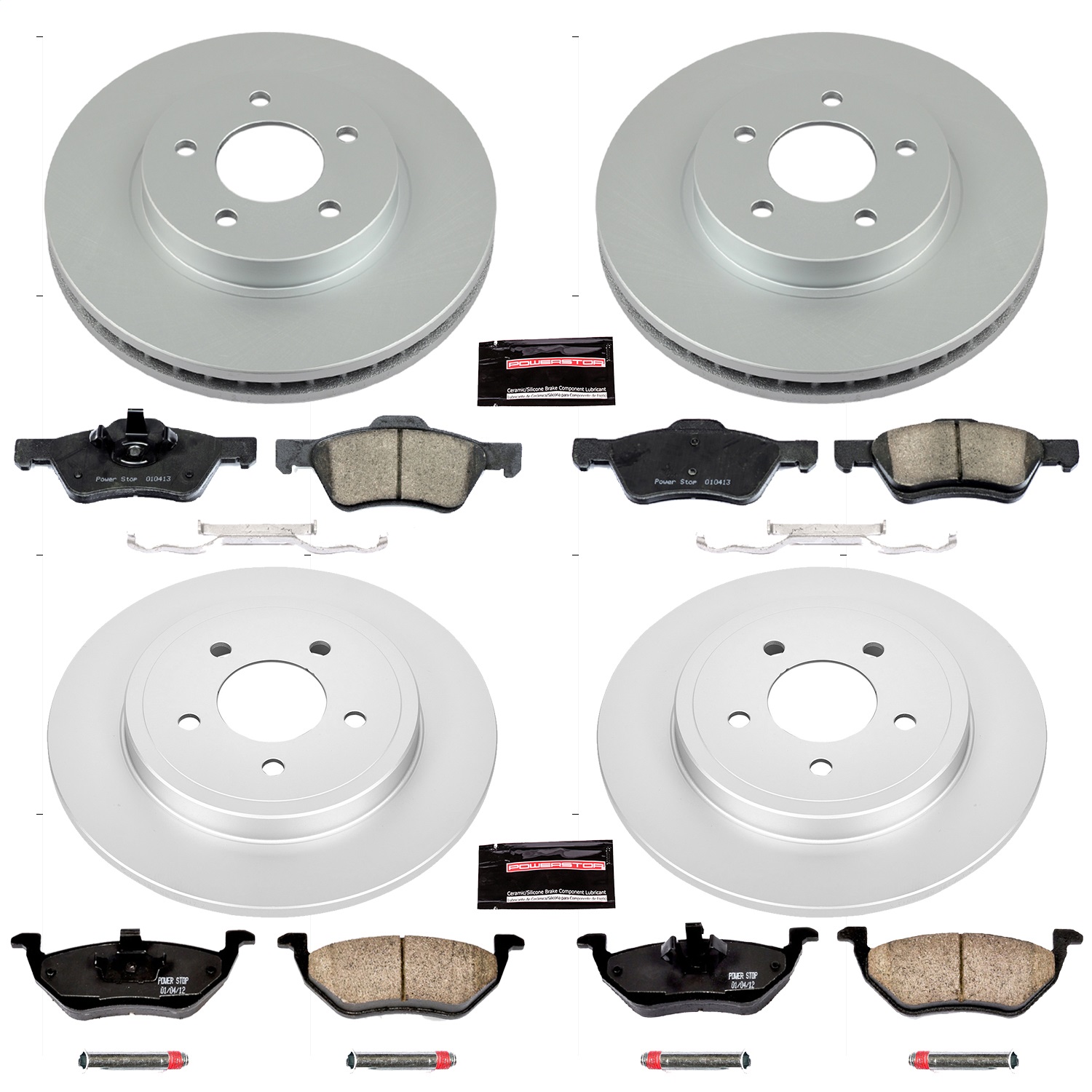 Power Stop - CRK4025 - Front and Rear - Disc Brake Pad and Rotor Kit
