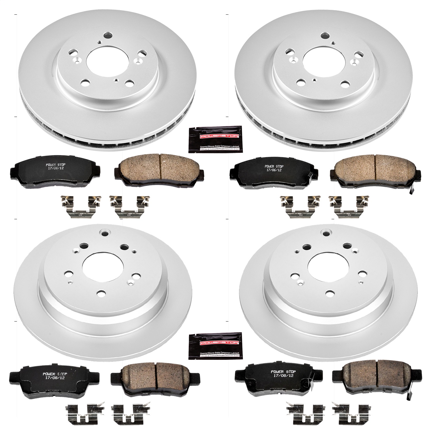 Power Stop - CRK4044 - Front and Rear - Disc Brake Pad and Rotor Kit