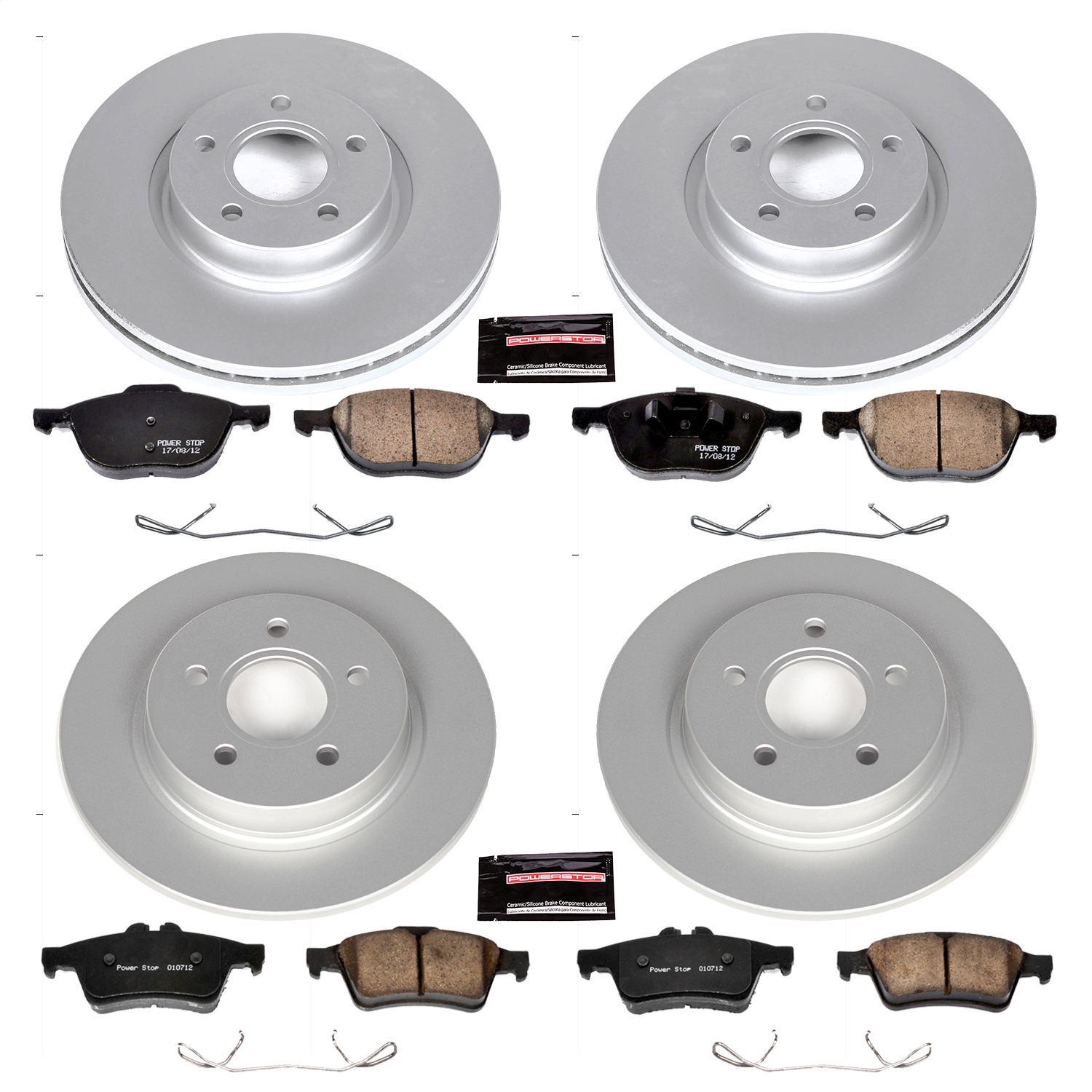Power Stop - CRK4051 - Front and Rear - Disc Brake Pad and Rotor Kit