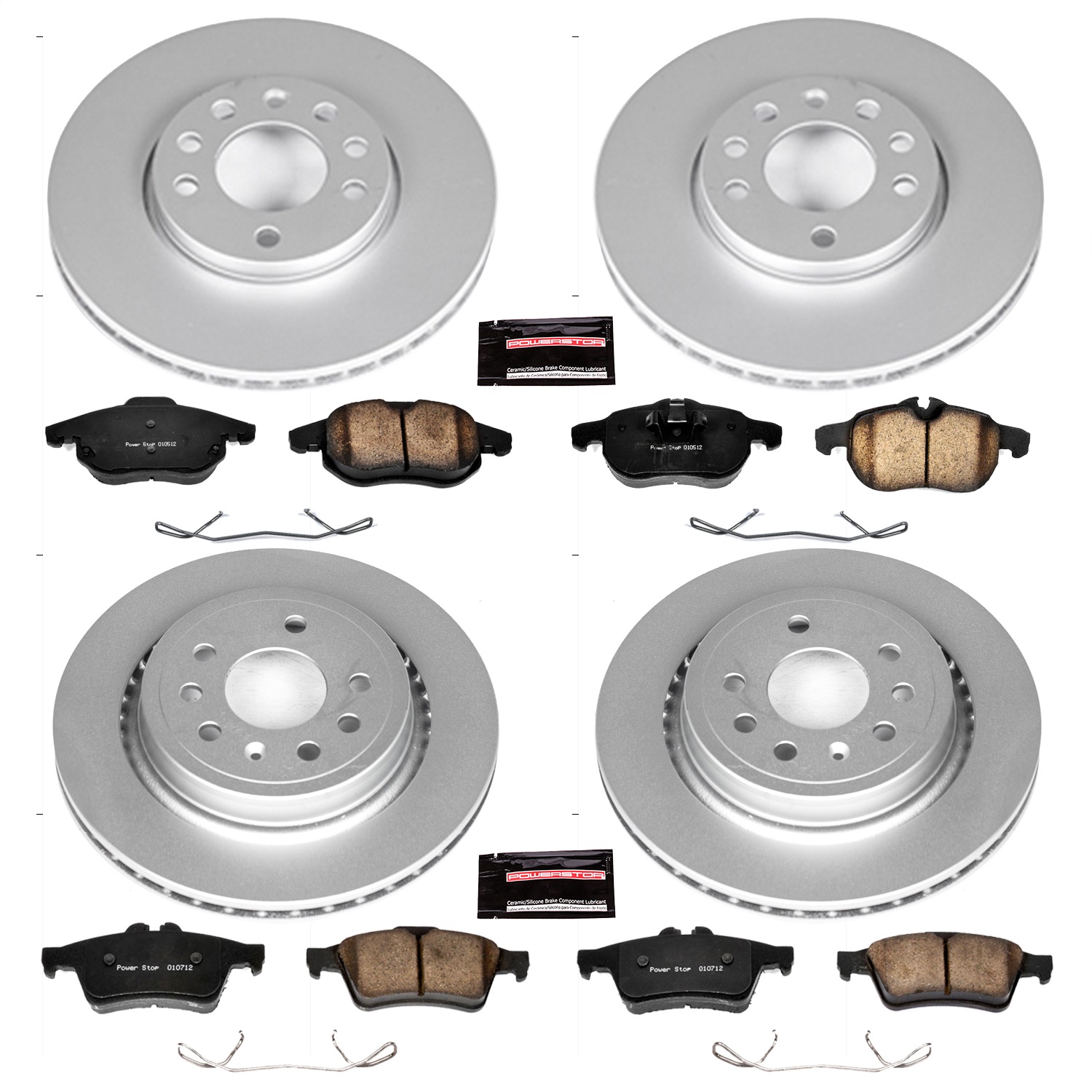 Power Stop - CRK4054 - Front and Rear - Disc Brake Pad and Rotor Kit