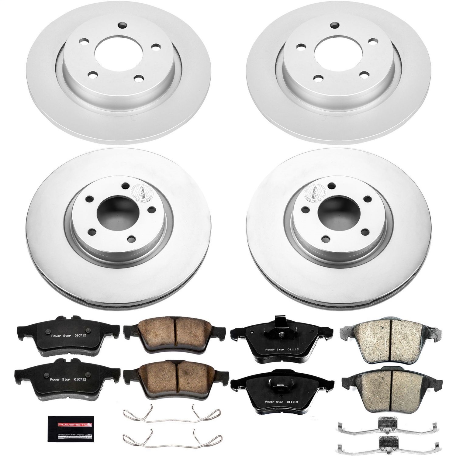 Power Stop - CRK4056 - Front and Rear - Disc Brake Pad and Rotor Kit