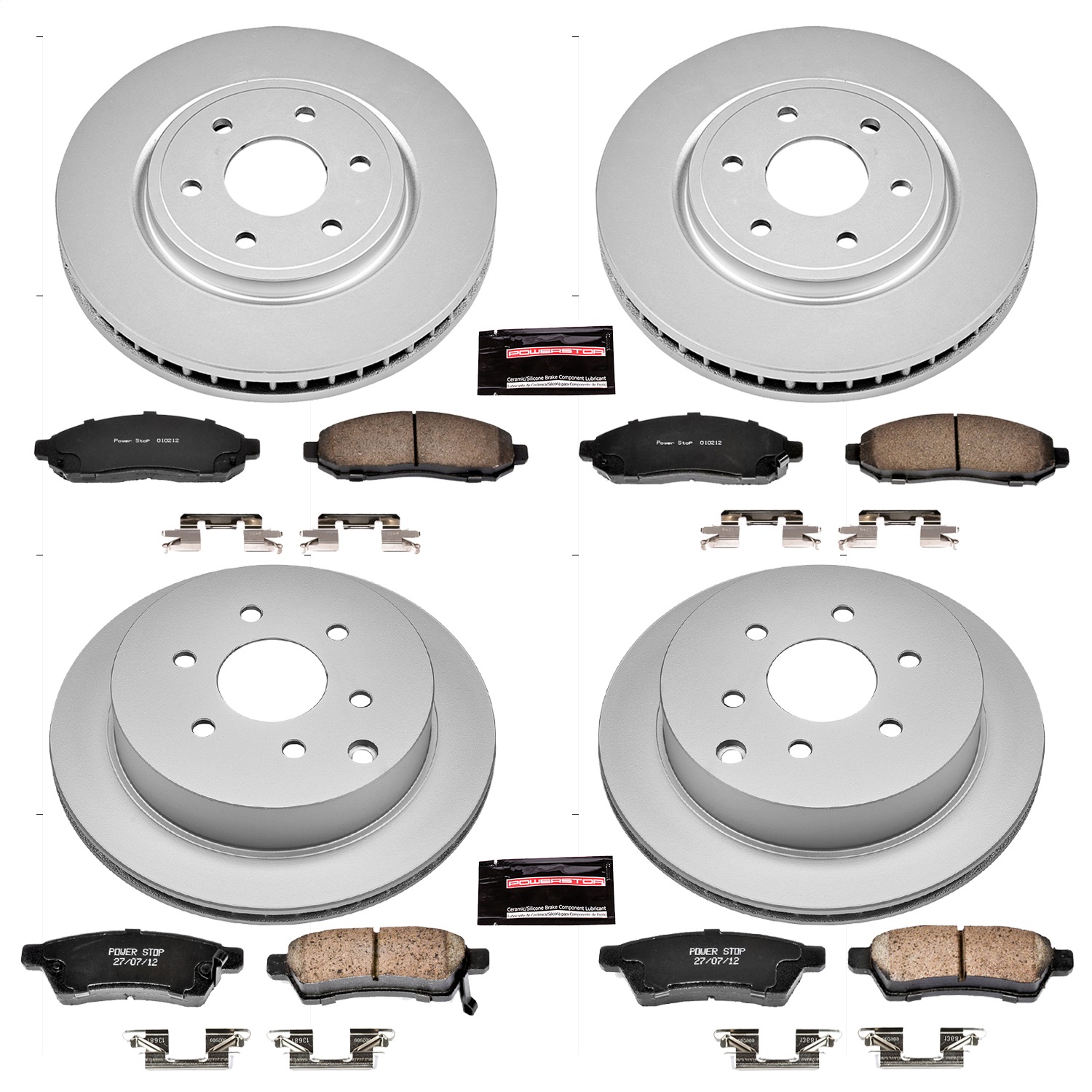Power Stop - CRK4062 - Front and Rear - Disc Brake Pad and Rotor Kit