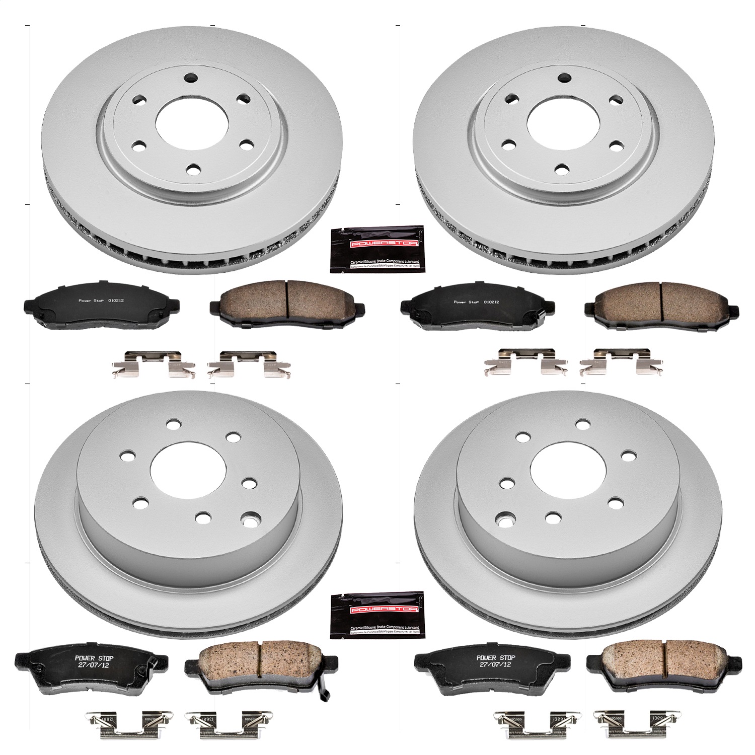 Power Stop - CRK4063 - Front and Rear - Disc Brake Pad and Rotor Kit