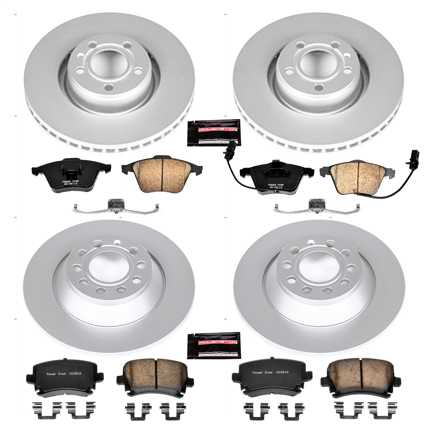 Power Stop - CRK4066 - Front and Rear - Disc Brake Pad and Rotor Kit
