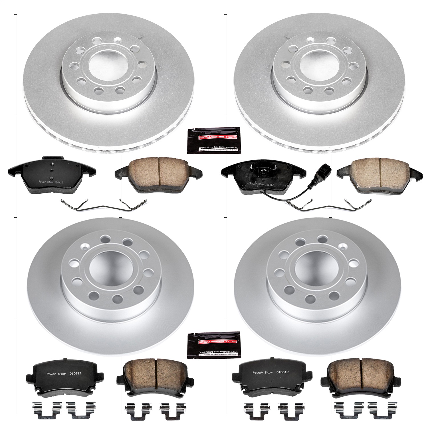 Power Stop - CRK4068 - Front and Rear - Disc Brake Pad and Rotor Kit