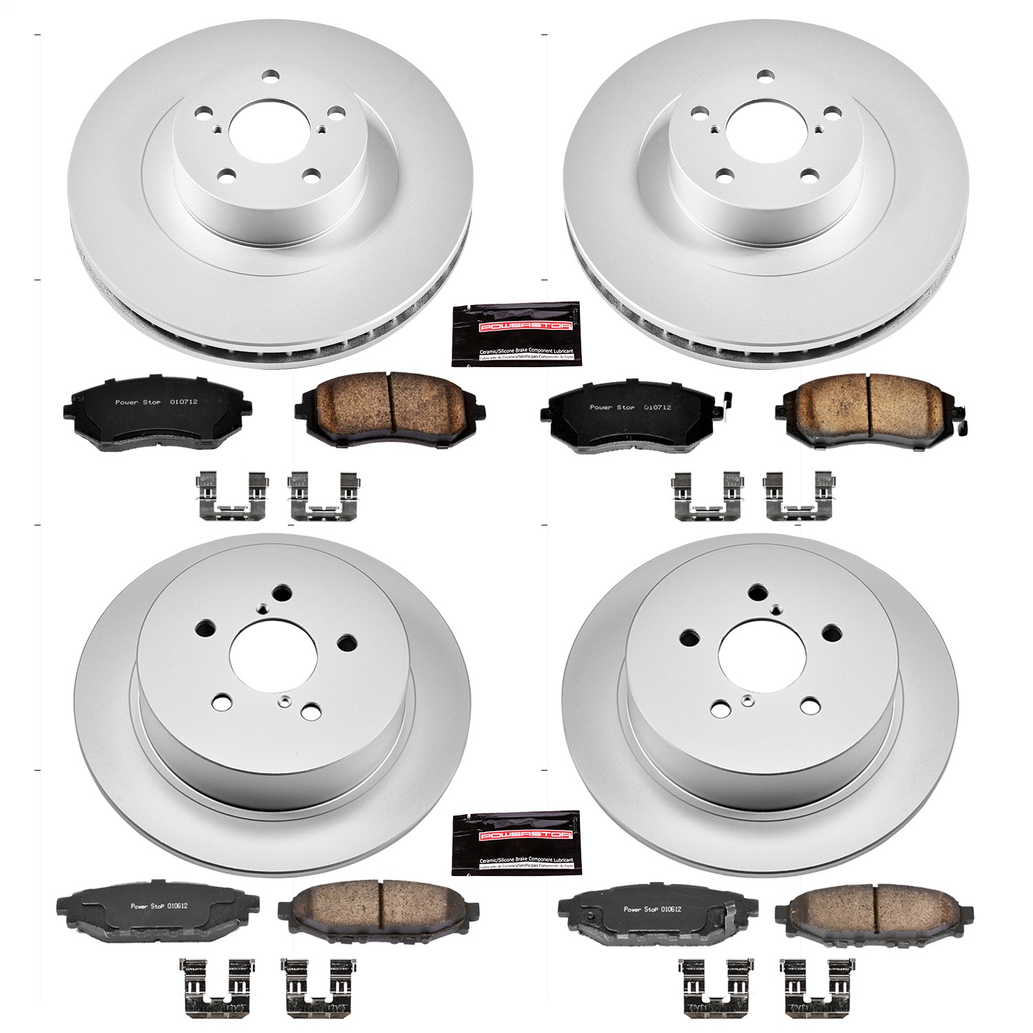 Power Stop - CRK4081 - Front and Rear - Disc Brake Pad and Rotor Kit