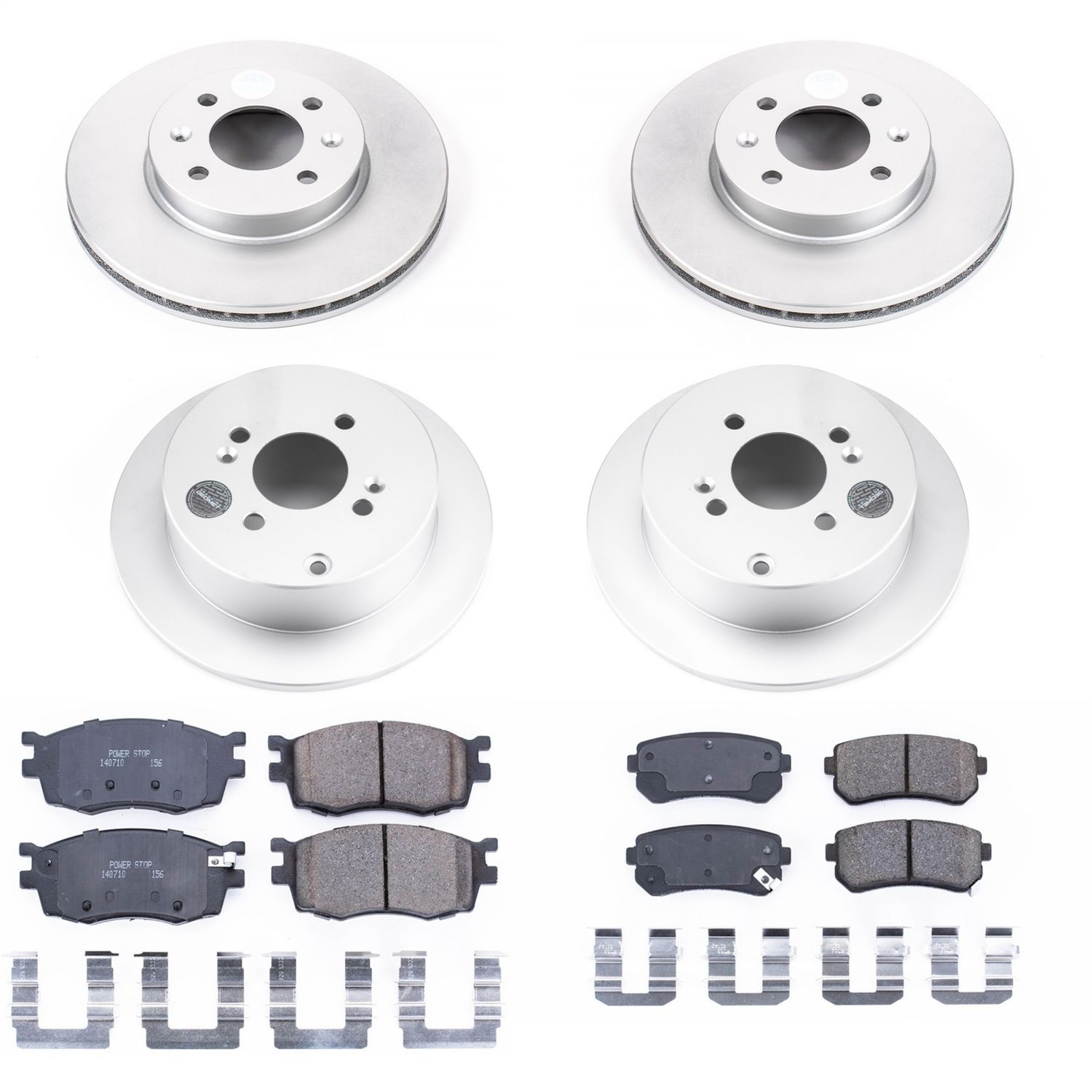 Power Stop - CRK4091 - Front and Rear - Disc Brake Pad and Rotor Kit