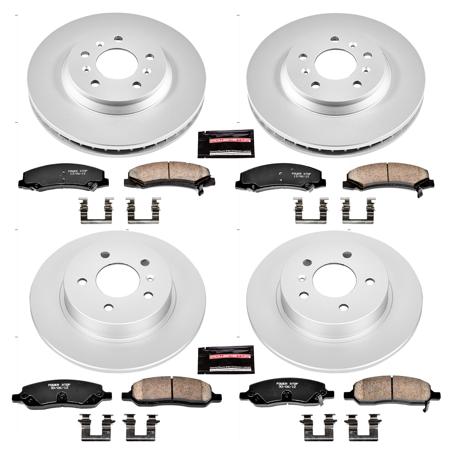 Power Stop - CRK4096 - Front and Rear - Disc Brake Pad and Rotor Kit