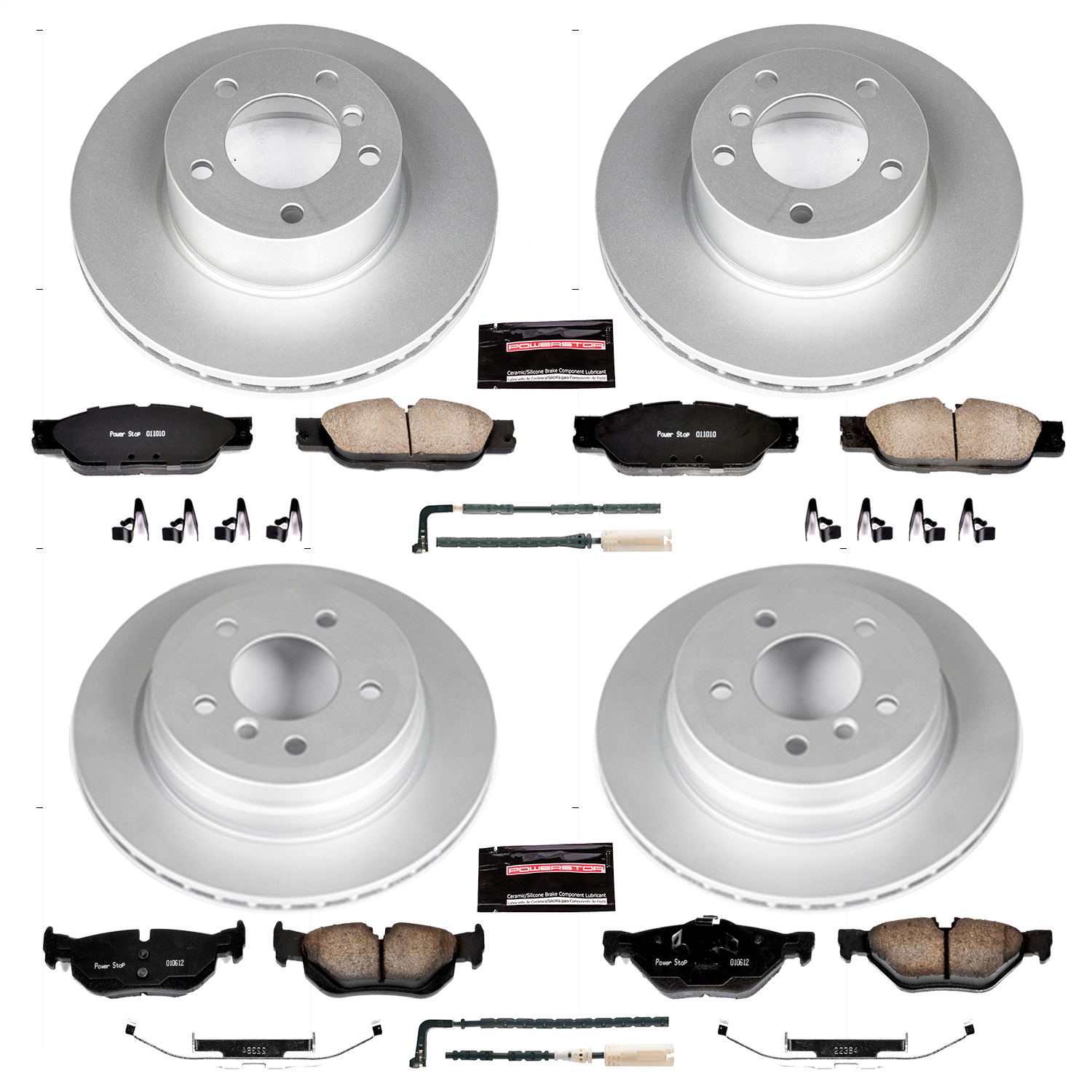 Power Stop - CRK4102 - Front and Rear - Disc Brake Pad and Rotor Kit