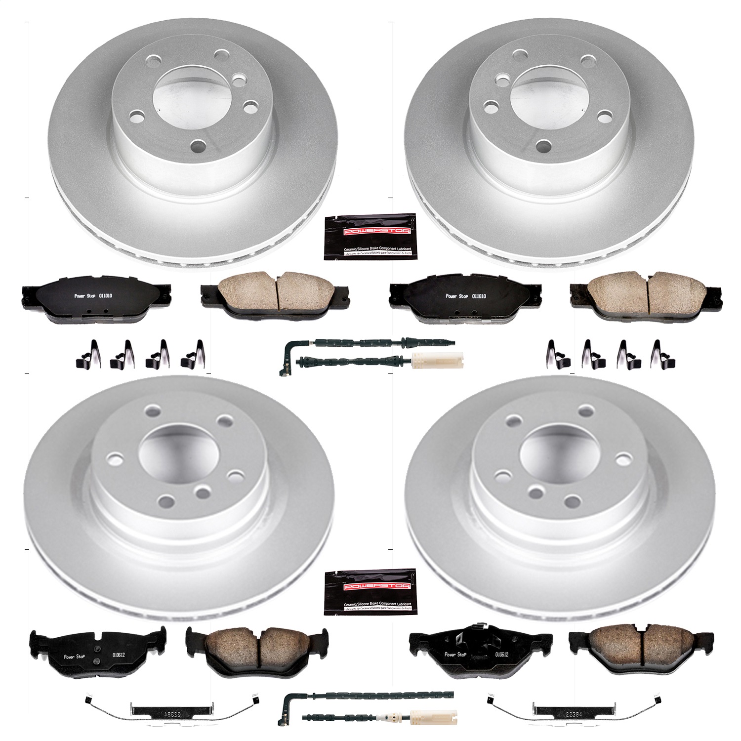 Power Stop - CRK4106 - Front and Rear - Disc Brake Pad and Rotor Kit