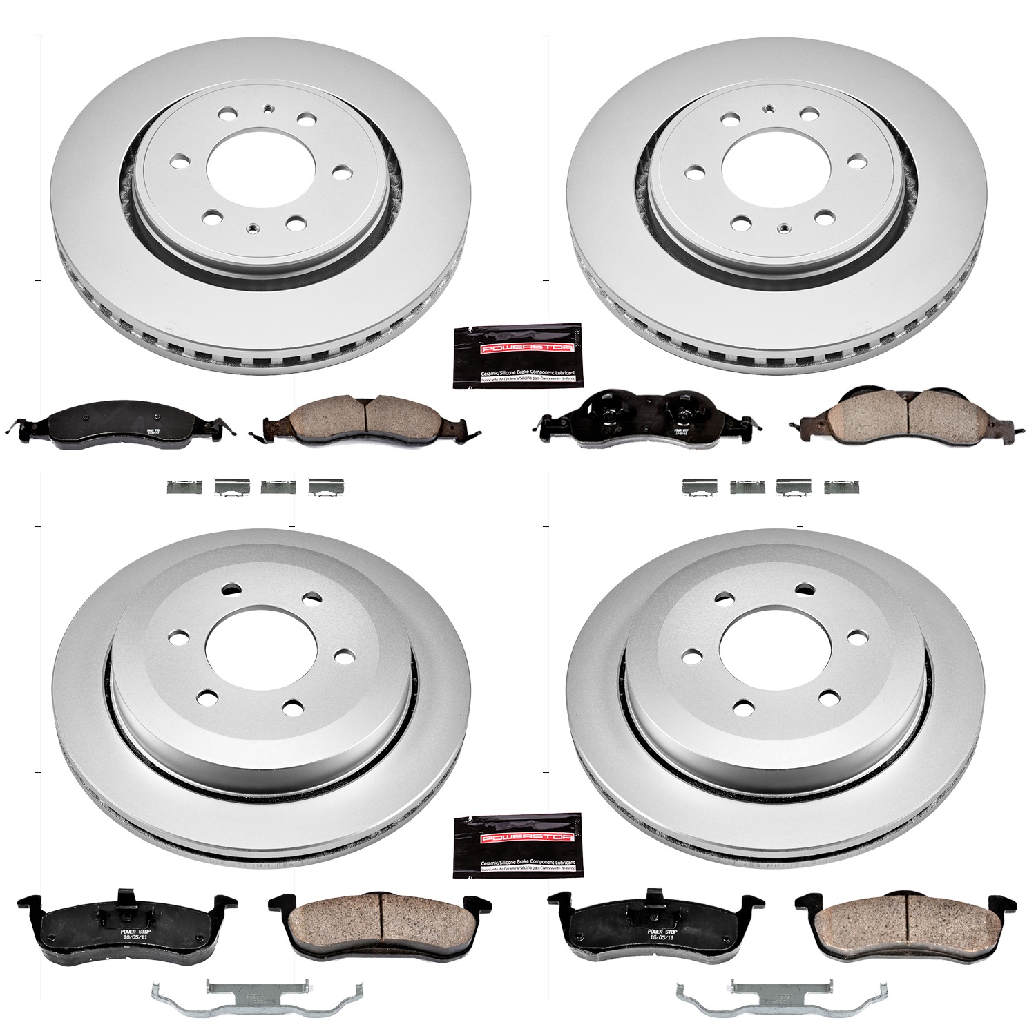 Power Stop - CRK4109 - Front and Rear - Disc Brake Pad and Rotor Kit