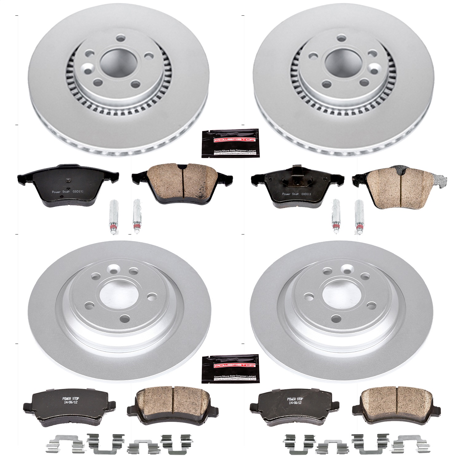 Power Stop - CRK4121 - Front and Rear - Disc Brake Pad and Rotor Kit
