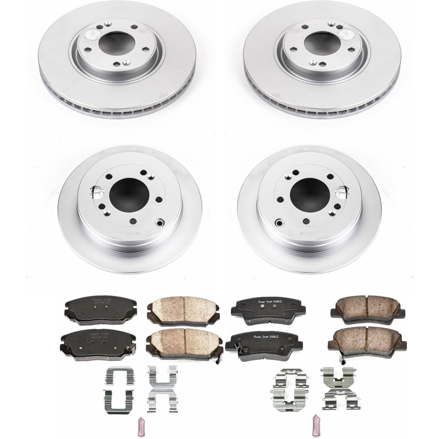 Power Stop - CRK4127 - Front and Rear - Disc Brake Pad and Rotor Kit