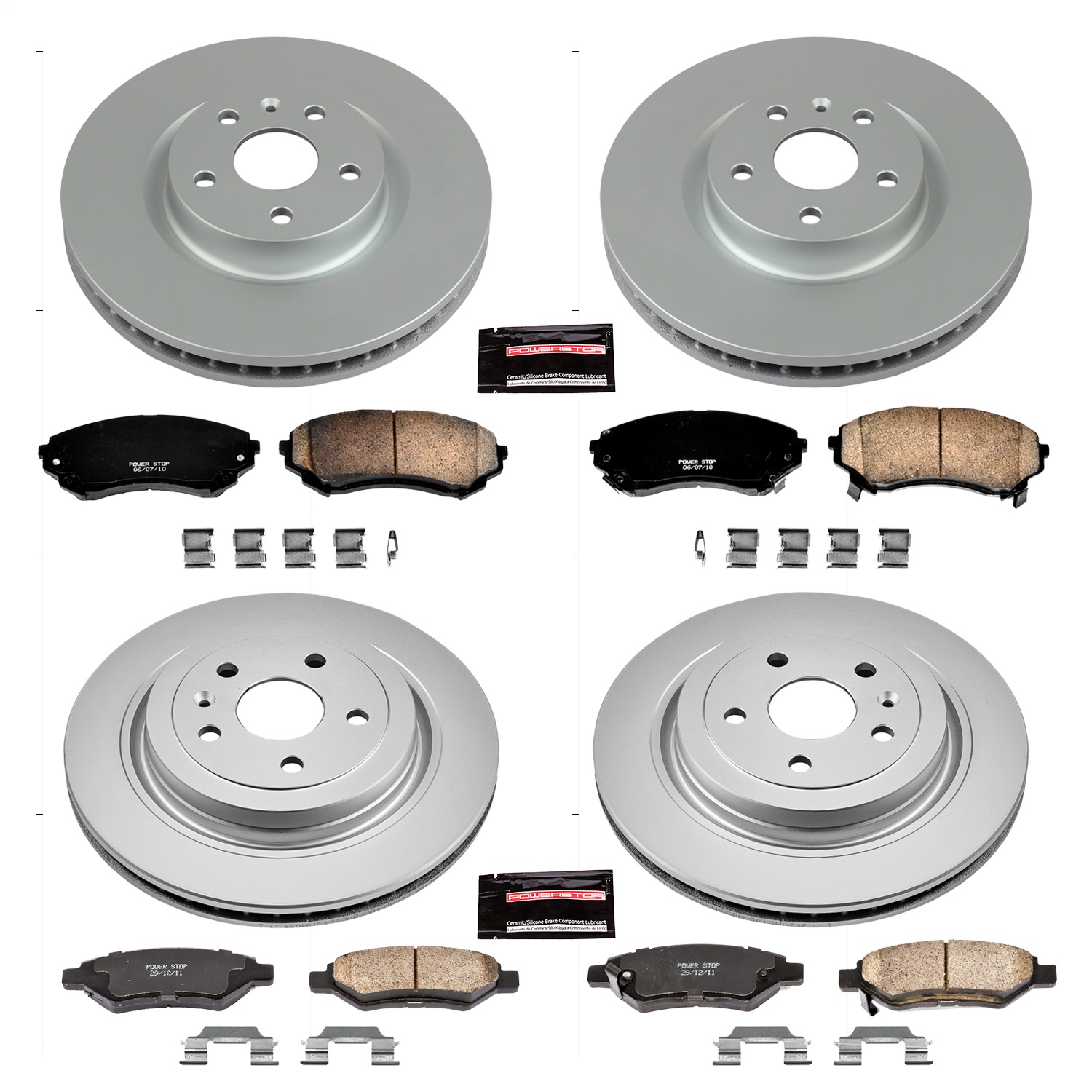 Power Stop - CRK4135 - Front and Rear - Disc Brake Pad and Rotor Kit