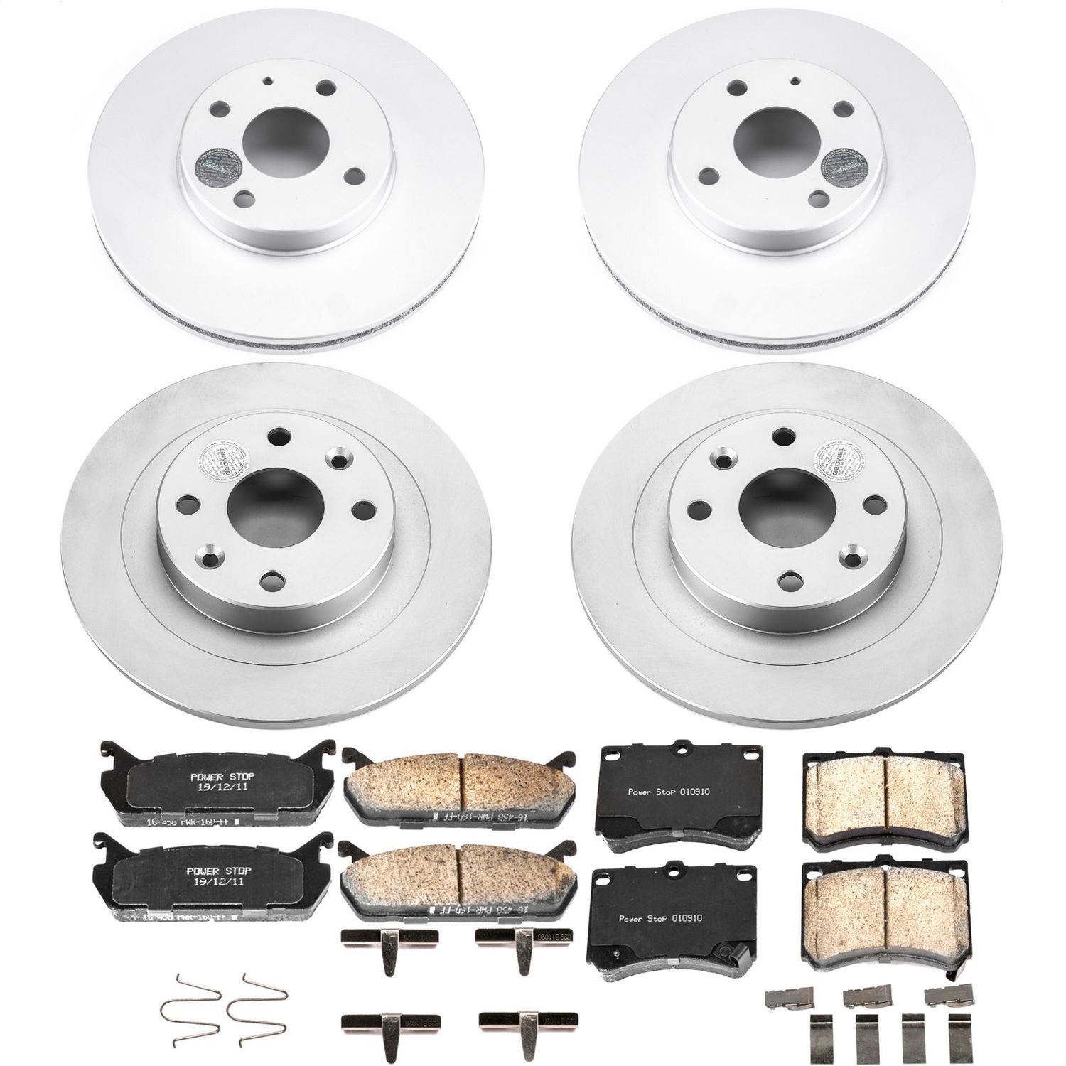 Power Stop - CRK4238 - Front and Rear - Disc Brake Pad and Rotor Kit