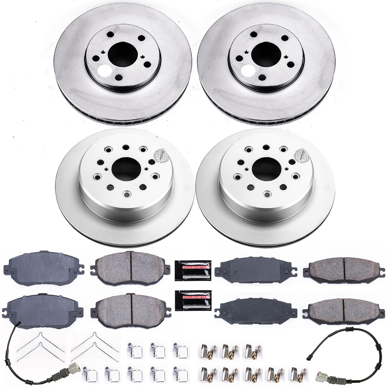 Power Stop - CRK4335 - Front and Rear - Disc Brake Pad and Rotor Kit