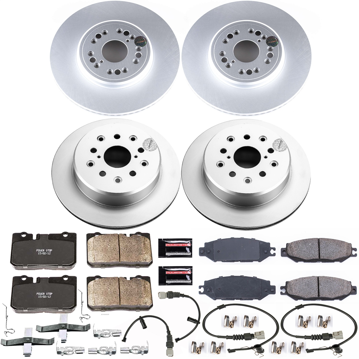 Power Stop - CRK4337 - Front and Rear - Disc Brake Pad and Rotor Kit