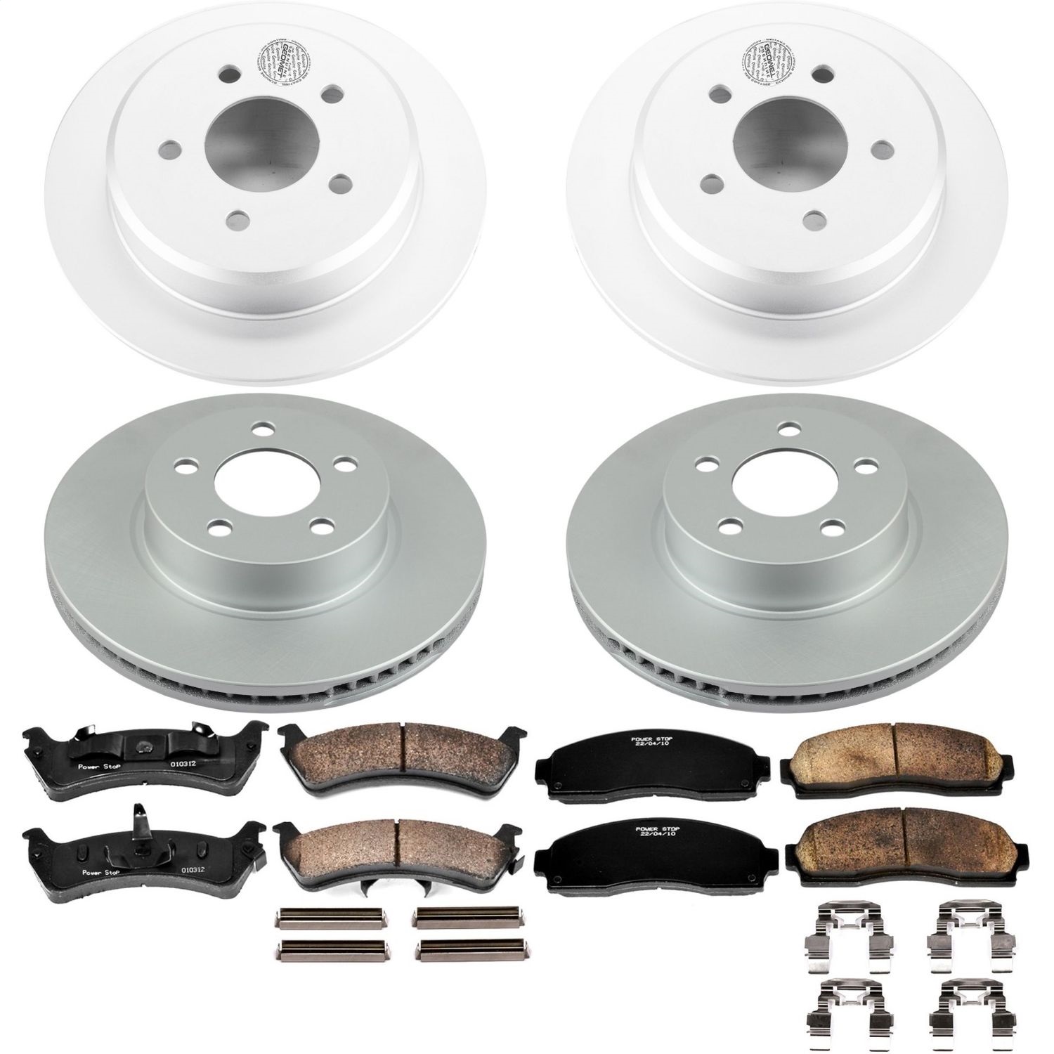 Power Stop - CRK4357 - Front and Rear - Disc Brake Pad and Rotor Kit