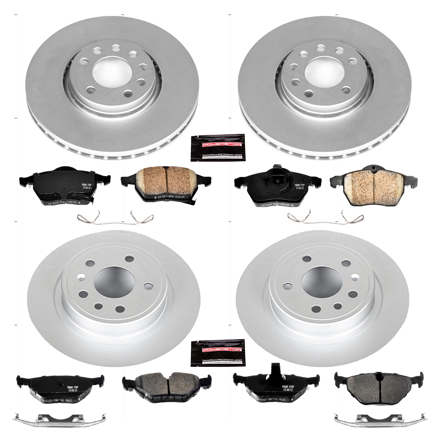 Power Stop - CRK4372 - Front and Rear - Disc Brake Pad and Rotor Kit