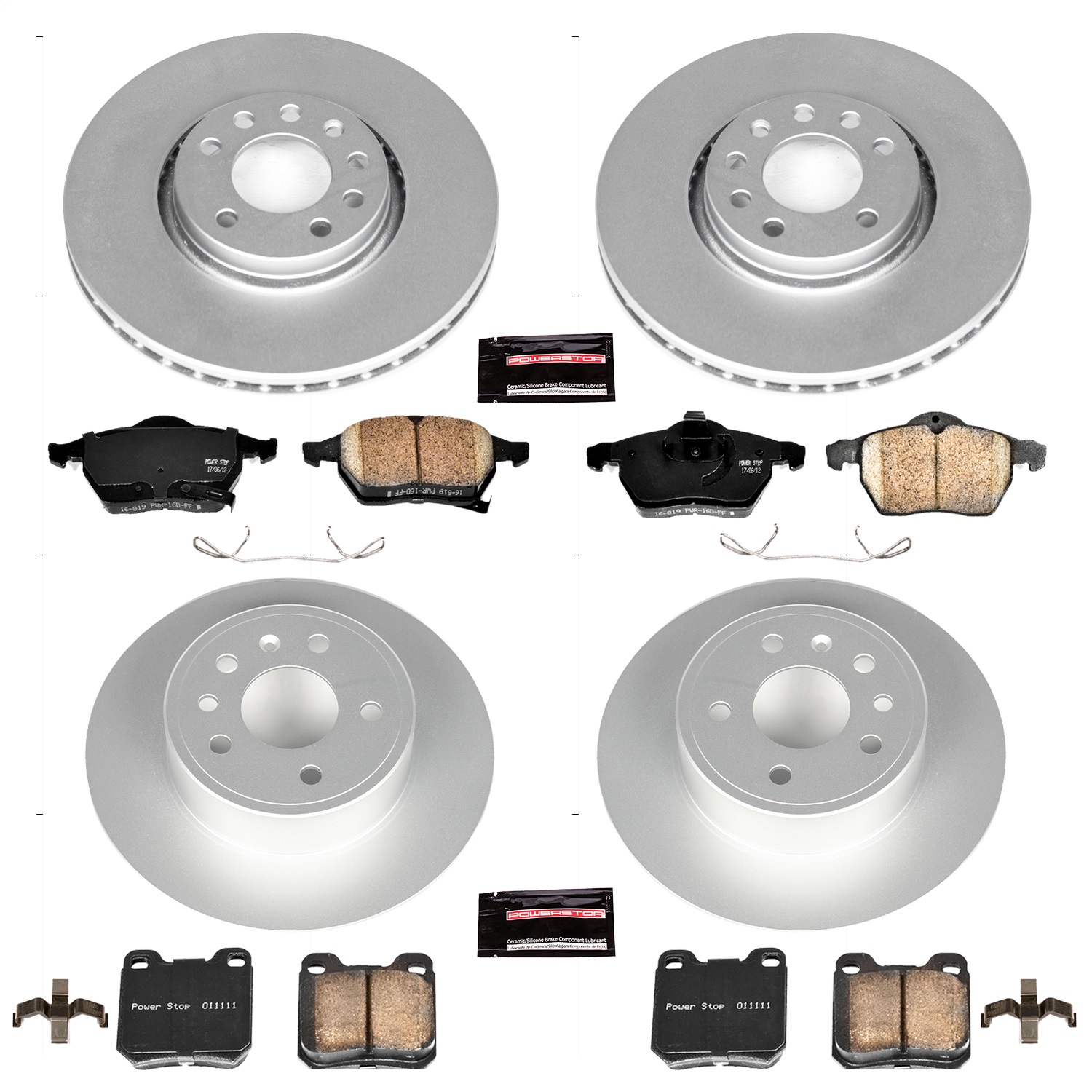 Power Stop - CRK4388 - Front and Rear - Disc Brake Pad and Rotor Kit