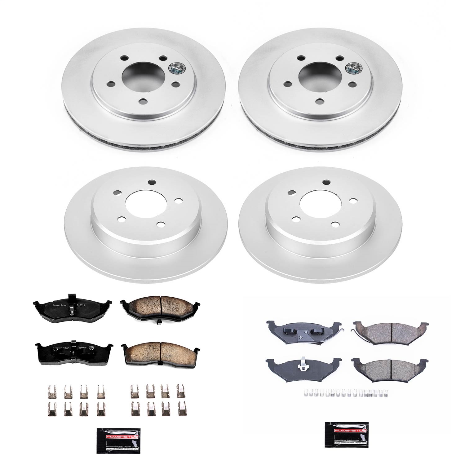 Power Stop - CRK4394 - Front and Rear - Disc Brake Pad and Rotor Kit
