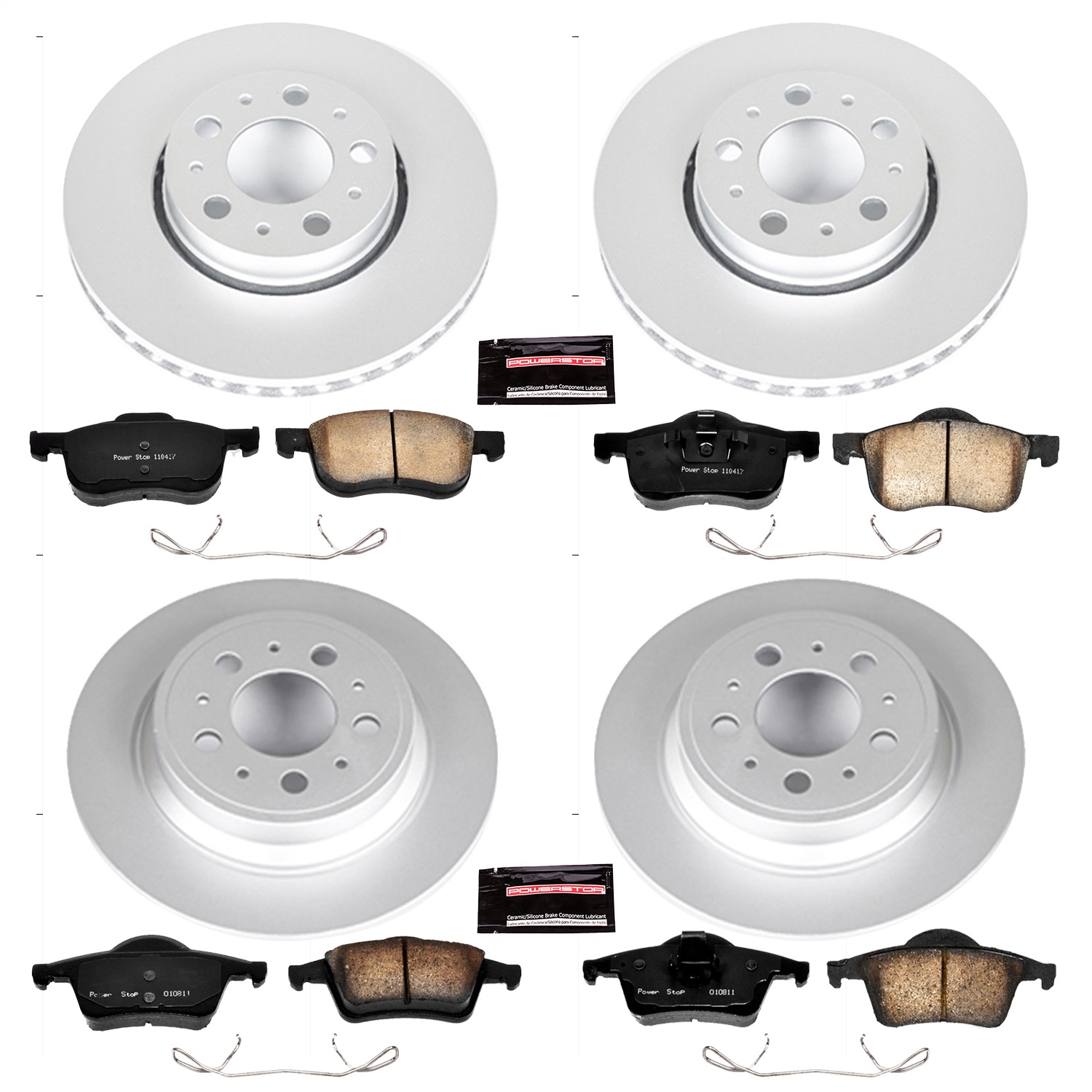 Power Stop - CRK4430 - Front and Rear - Disc Brake Pad and Rotor Kit