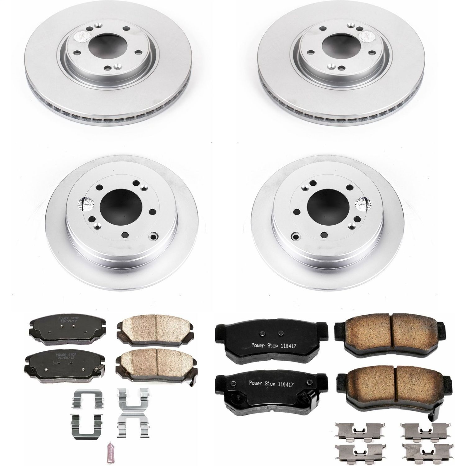 Power Stop - CRK4440 - Front and Rear - Disc Brake Pad and Rotor Kit