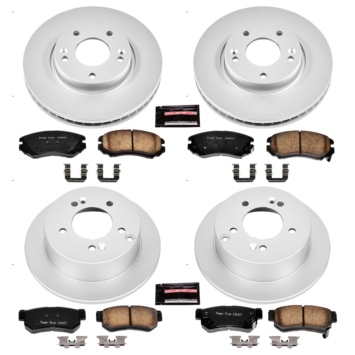 Power Stop - CRK4449 - Front and Rear - Disc Brake Pad and Rotor Kit