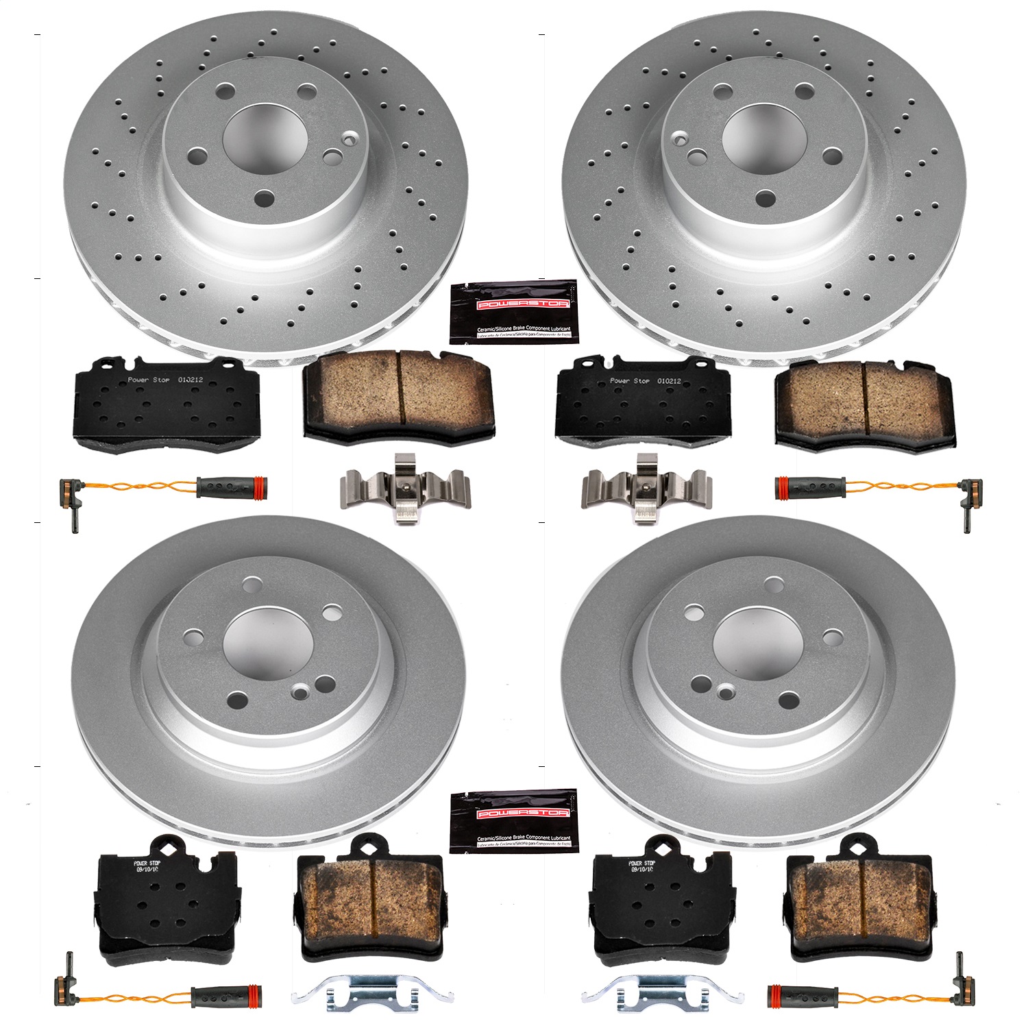 Power Stop - CRK4455 - Front and Rear - Disc Brake Pad and Rotor Kit