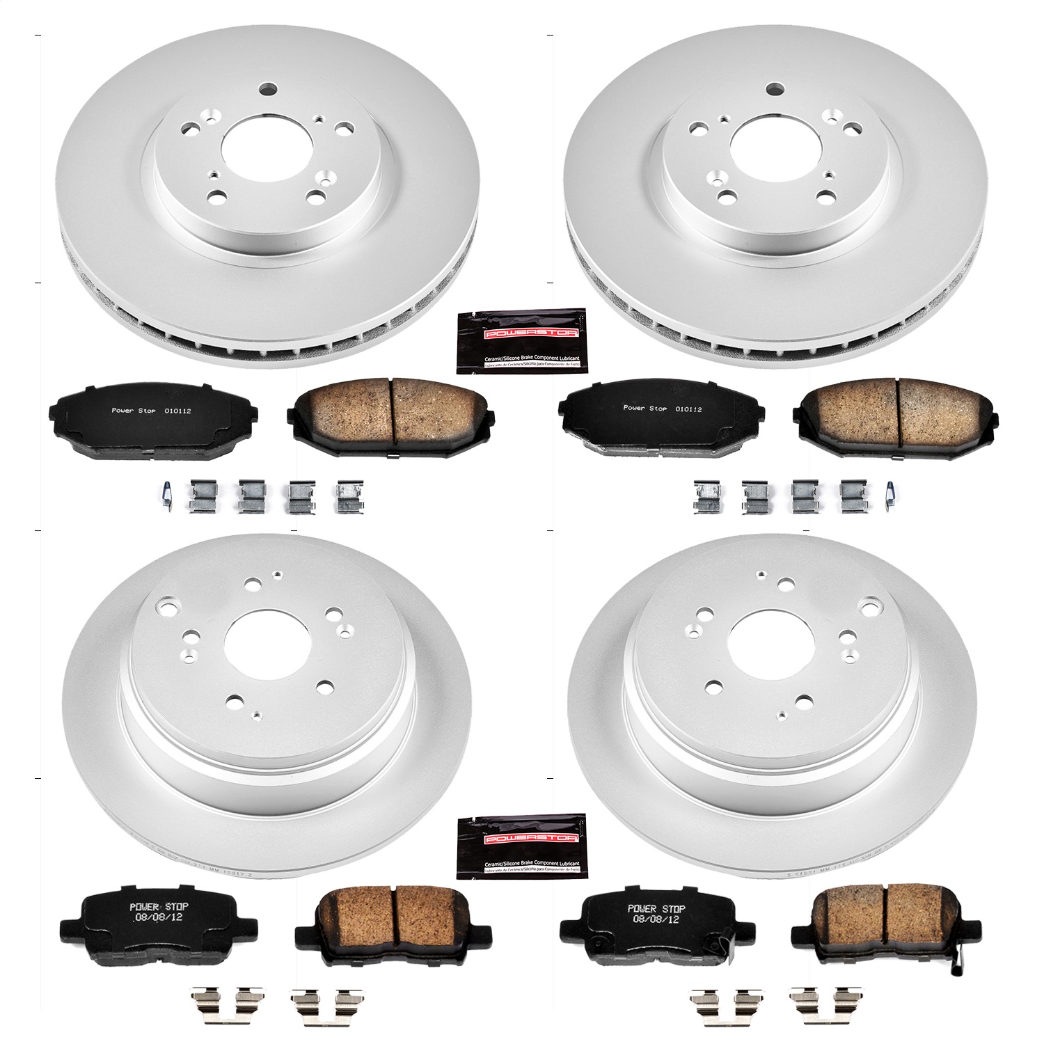 Power Stop - CRK4459 - Front and Rear - Disc Brake Pad and Rotor Kit
