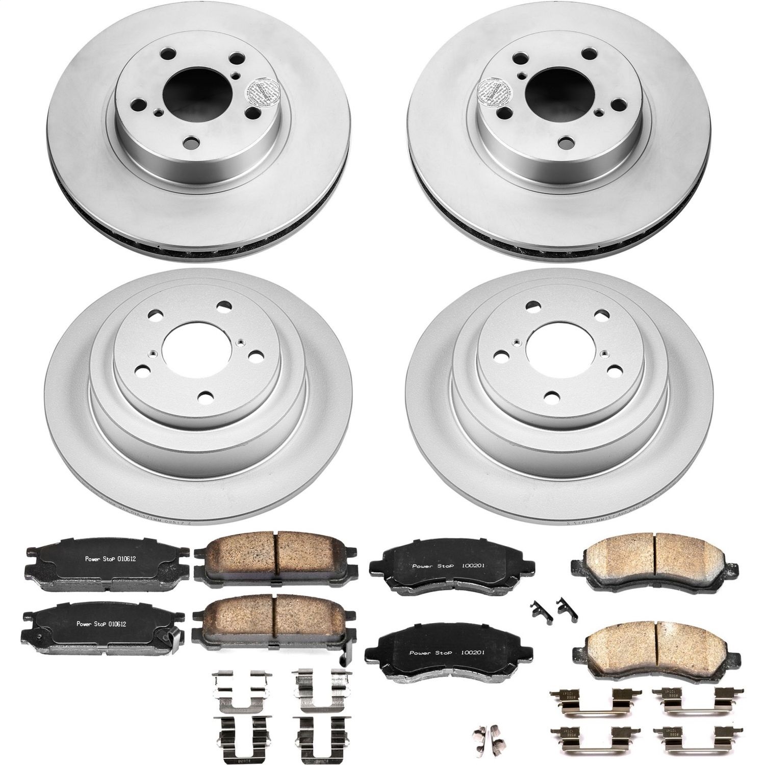 Power Stop - CRK446 - Front and Rear - Disc Brake Pad and Rotor Kit