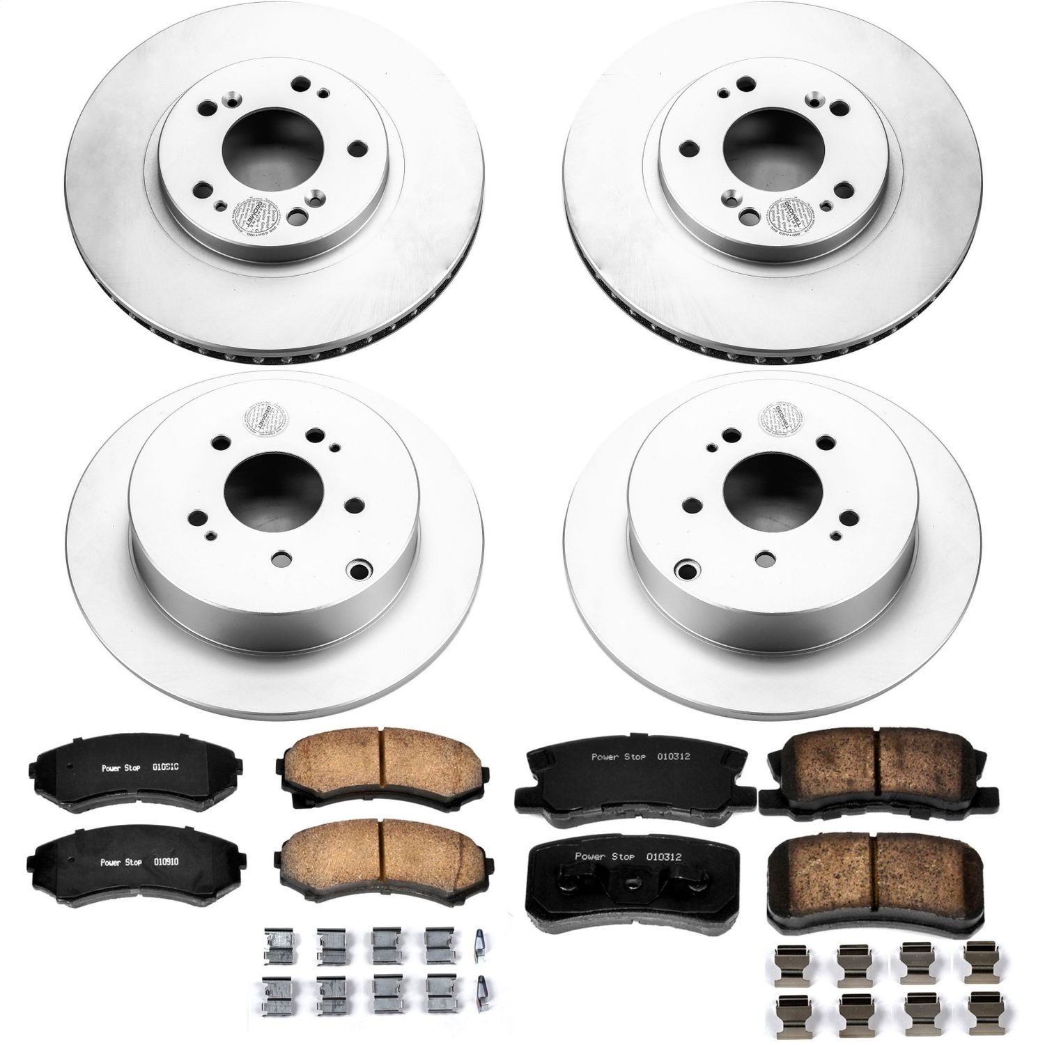 Power Stop - CRK4461 - Front and Rear - Disc Brake Pad and Rotor Kit