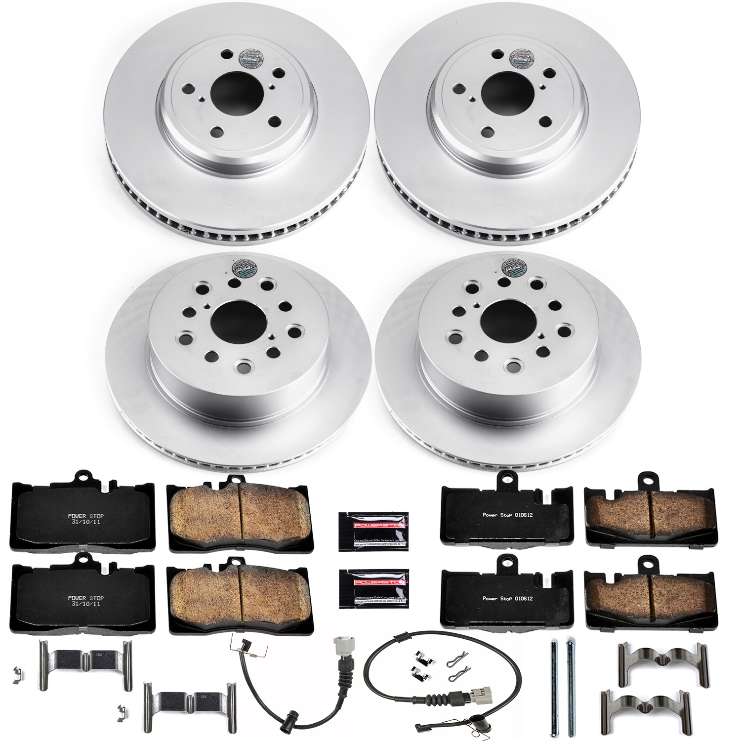 Power Stop - CRK4462 - Front and Rear - Disc Brake Pad and Rotor Kit