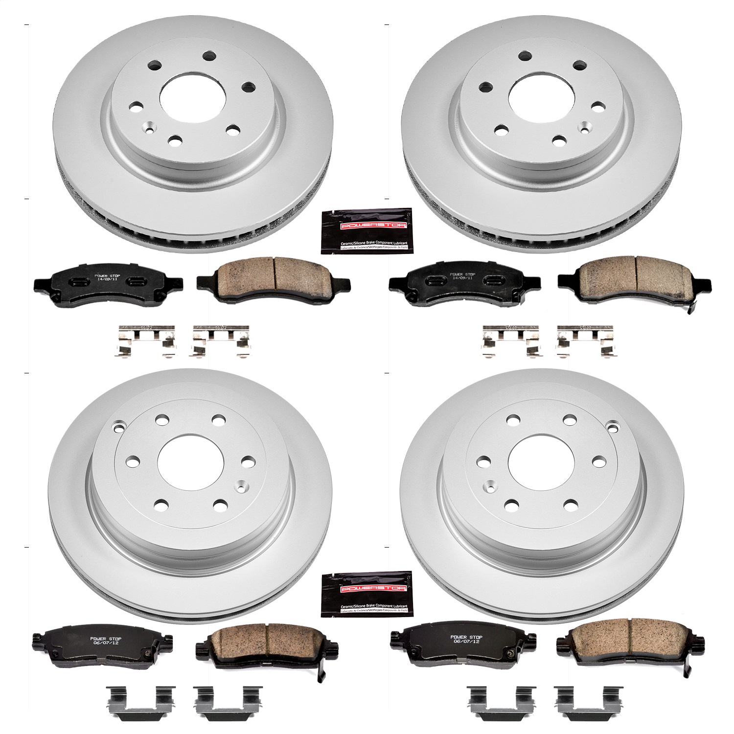 Power Stop - CRK4466 - Front and Rear - Disc Brake Pad and Rotor Kit