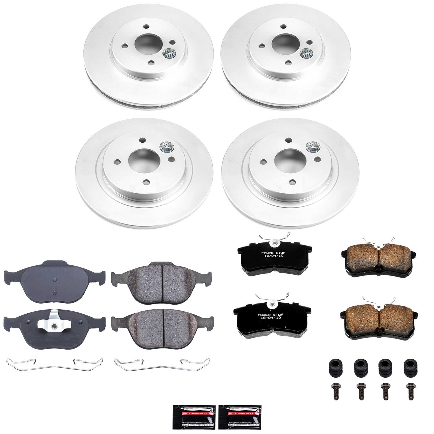 Power Stop - CRK4467 - Front and Rear - Disc Brake Pad and Rotor Kit