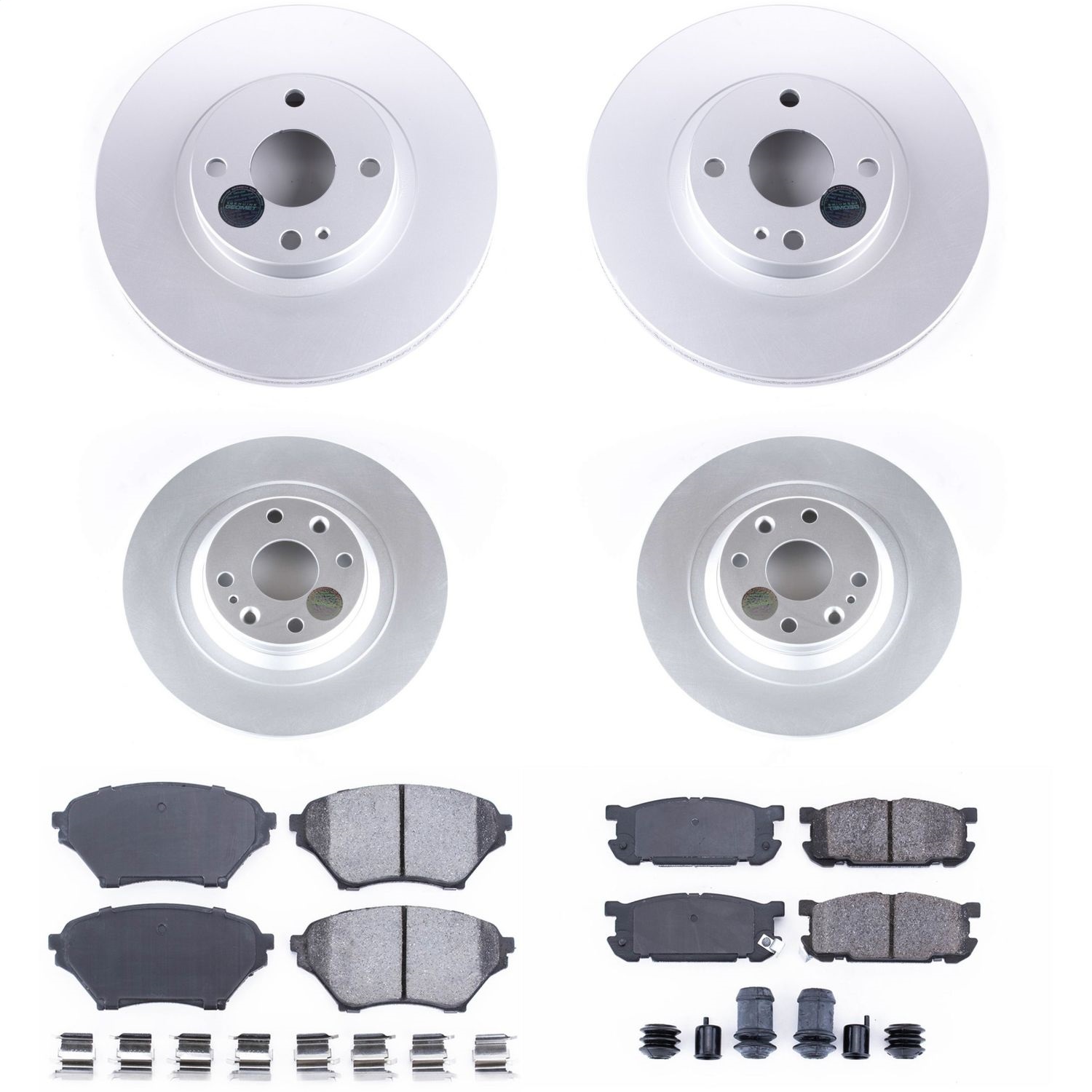 Power Stop - CRK4468 - Front and Rear - Disc Brake Pad and Rotor Kit