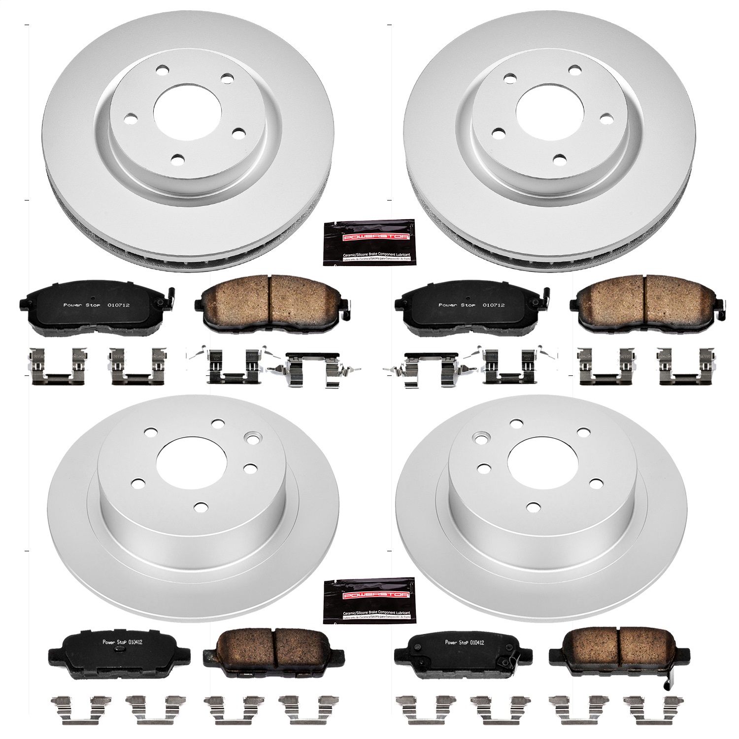 Power Stop - CRK4475 - Front and Rear - Disc Brake Pad and Rotor Kit