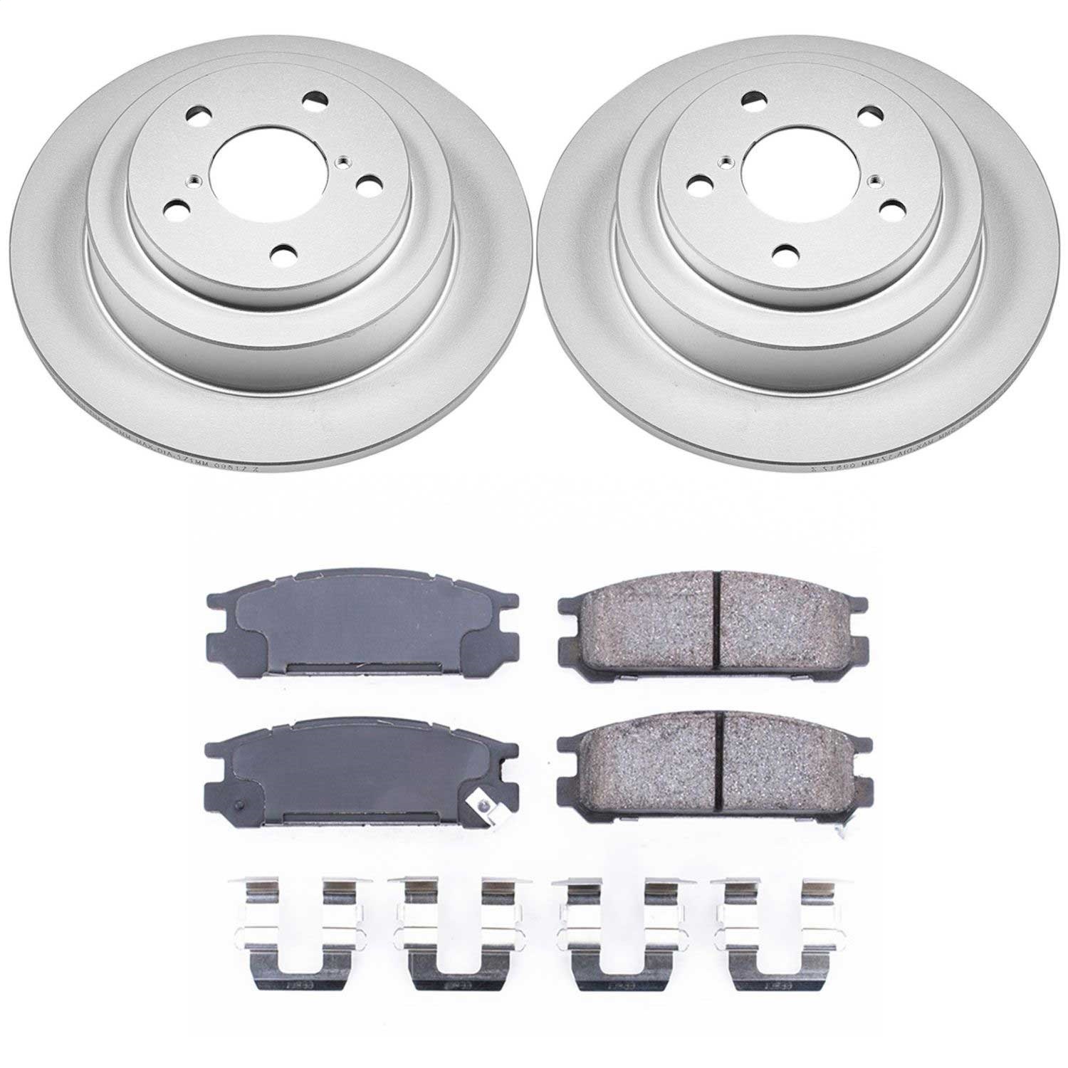 Power Stop - CRK448 - Rear - Disc Brake Pad and Rotor Kit