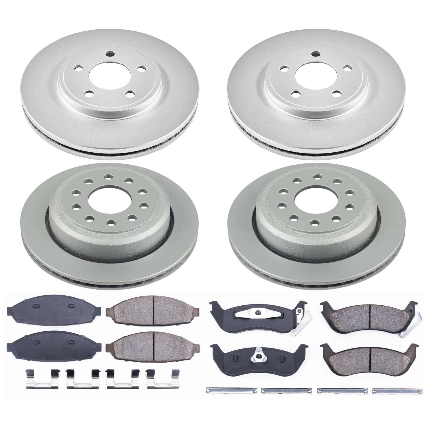 Power Stop - CRK4486 - Front and Rear - Disc Brake Pad and Rotor Kit