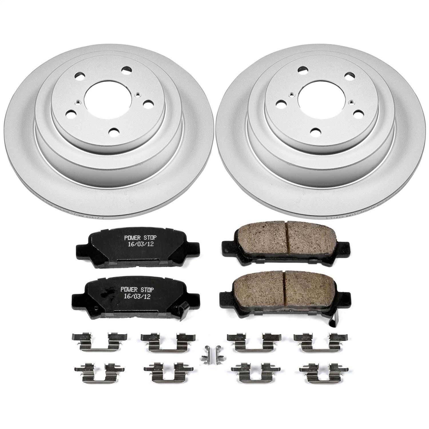 Power Stop - CRK449 - Rear - Disc Brake Pad and Rotor Kit