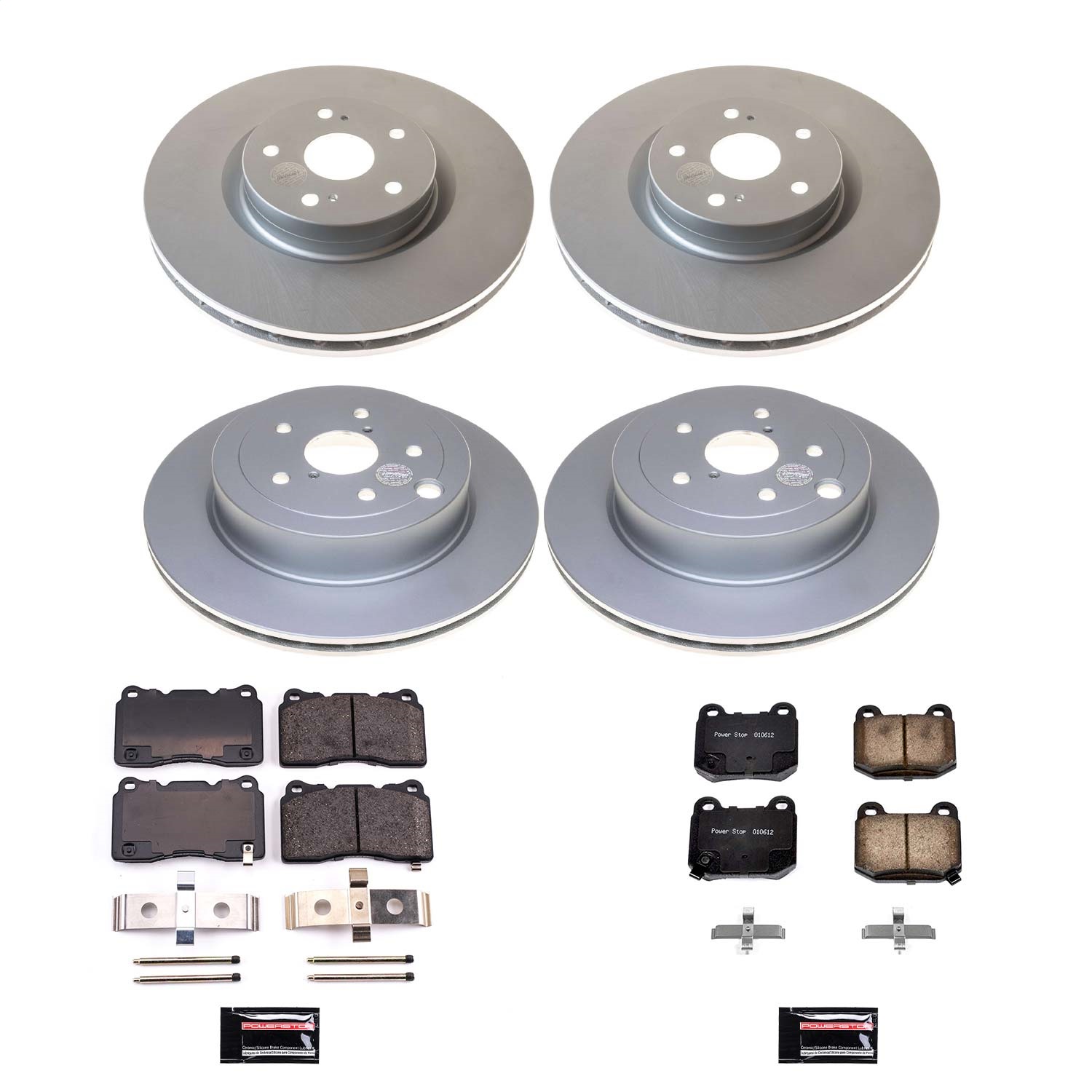 Power Stop - CRK4490 - Front and Rear - Disc Brake Pad and Rotor Kit