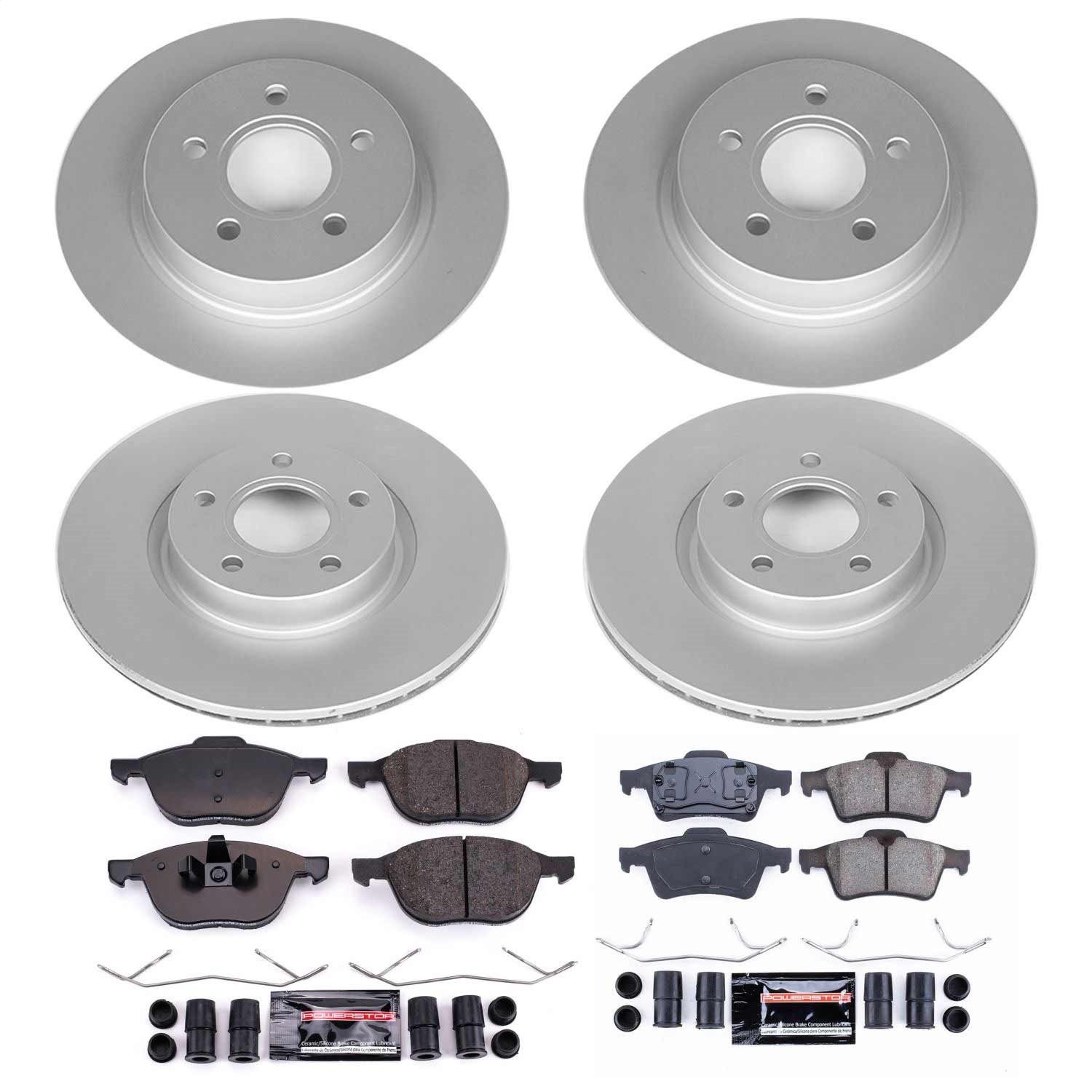 Power Stop - CRK4492 - Front and Rear - Disc Brake Pad and Rotor Kit